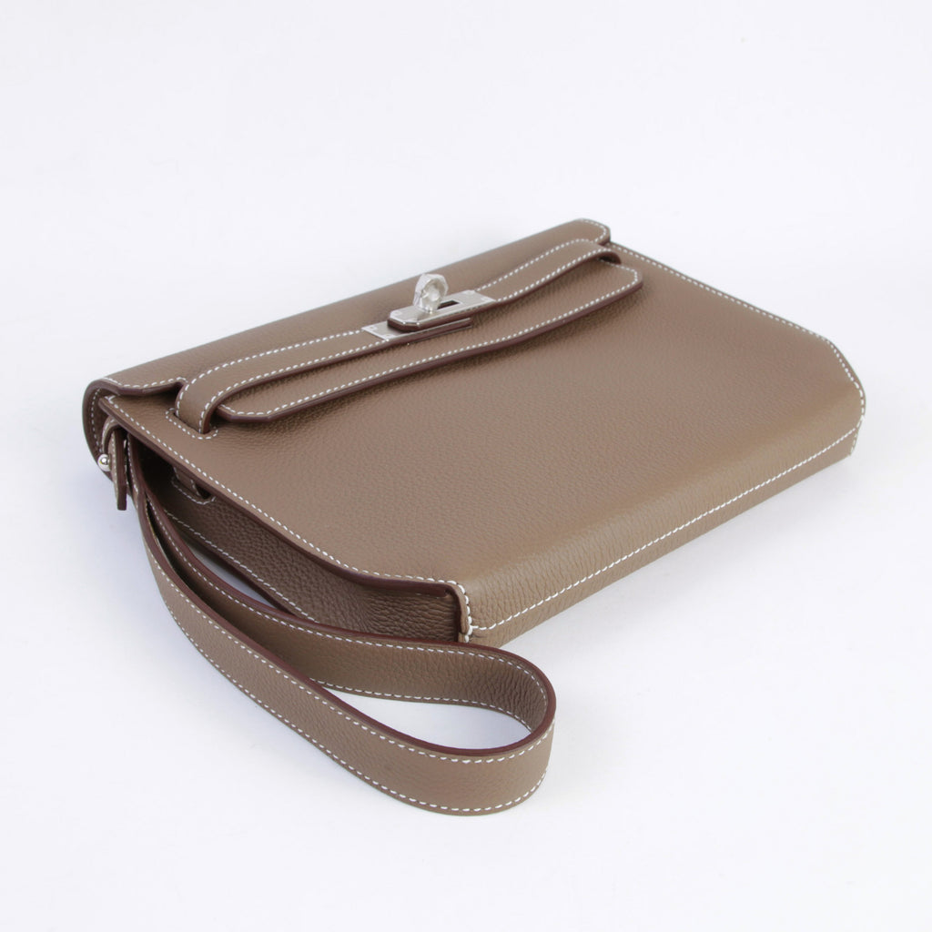 Hermès Kelly Dépêches Etoupe PHW
