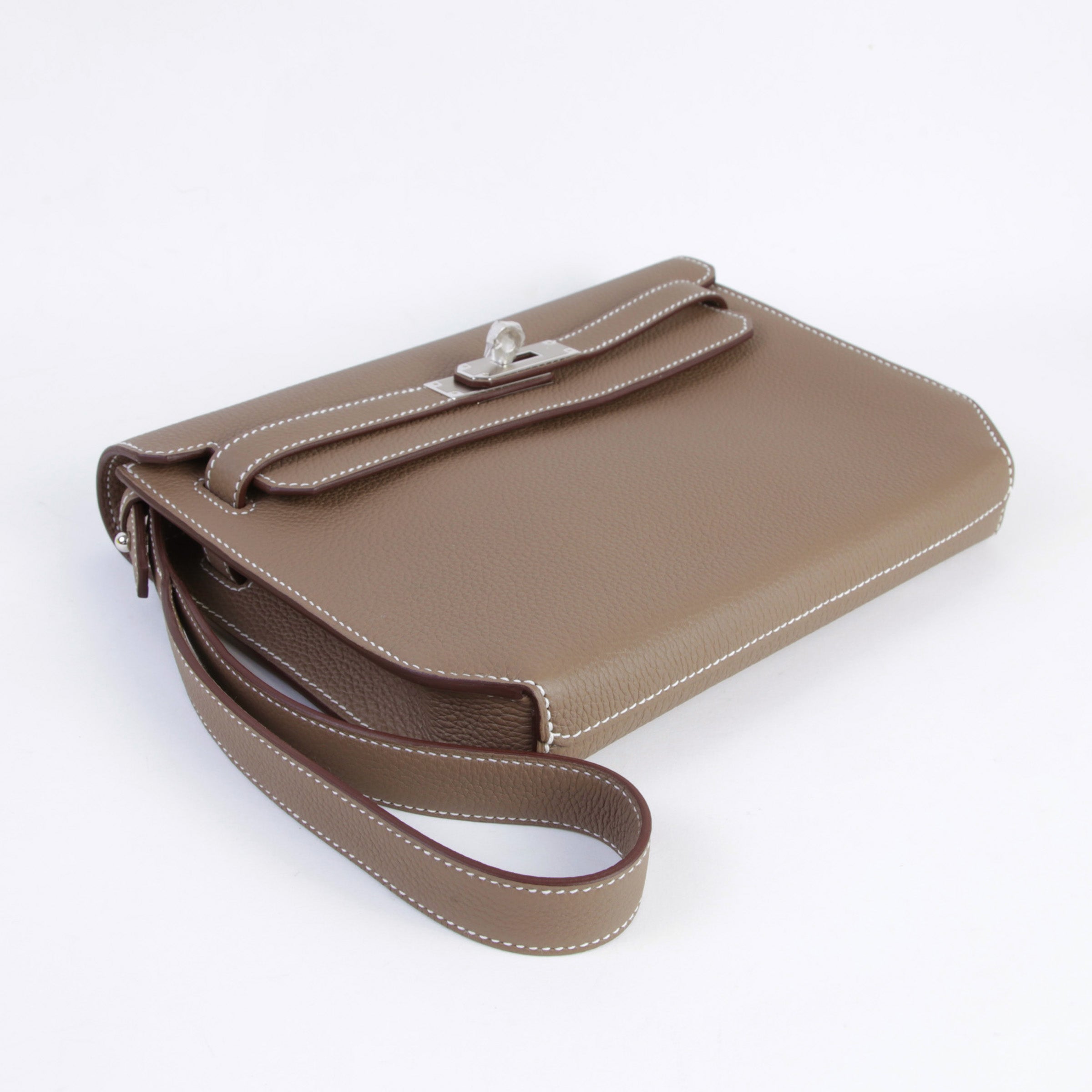 Hermès Kelly Dépêches Etoupe PHW