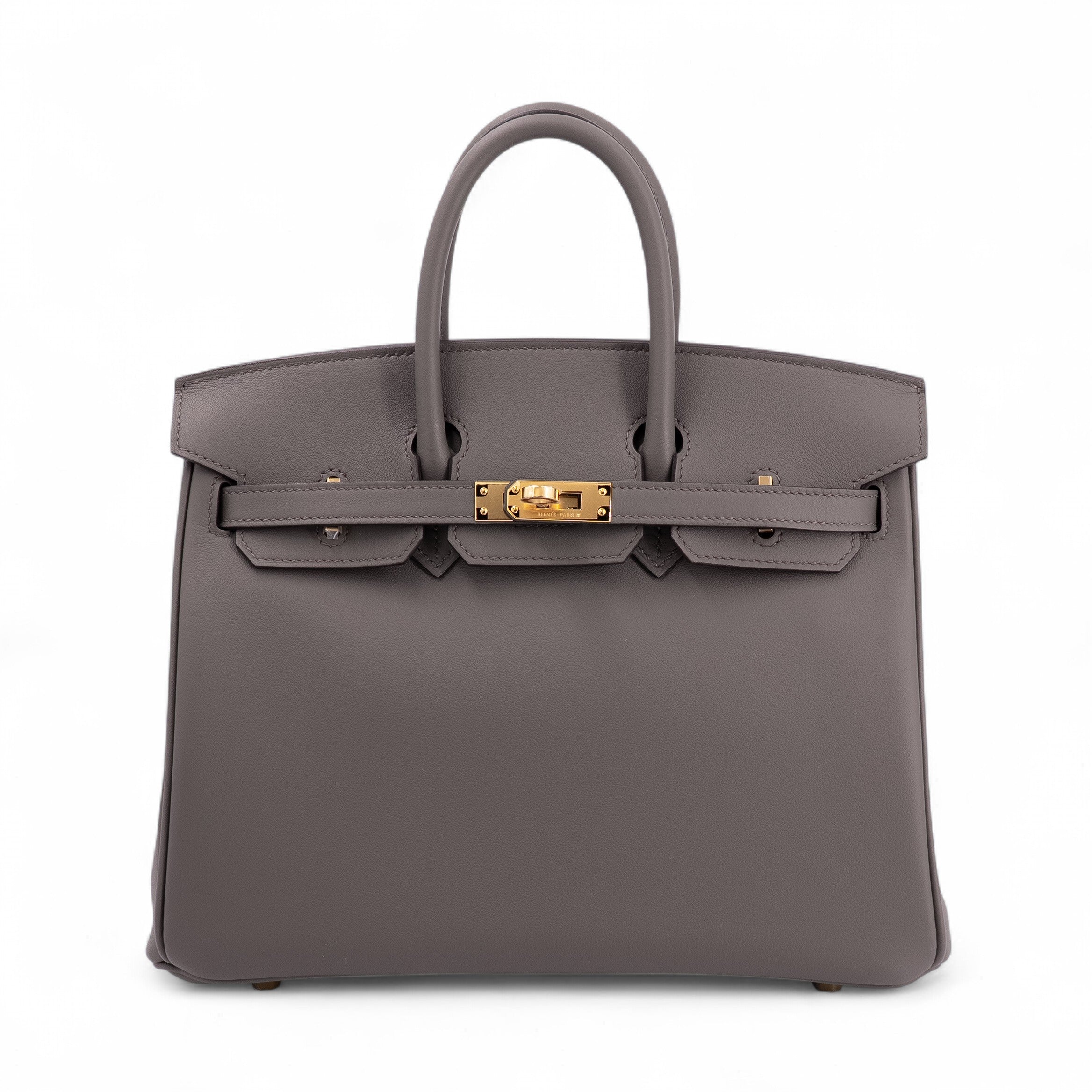 Hermès Birkin 25 Etain Swift leather GHW