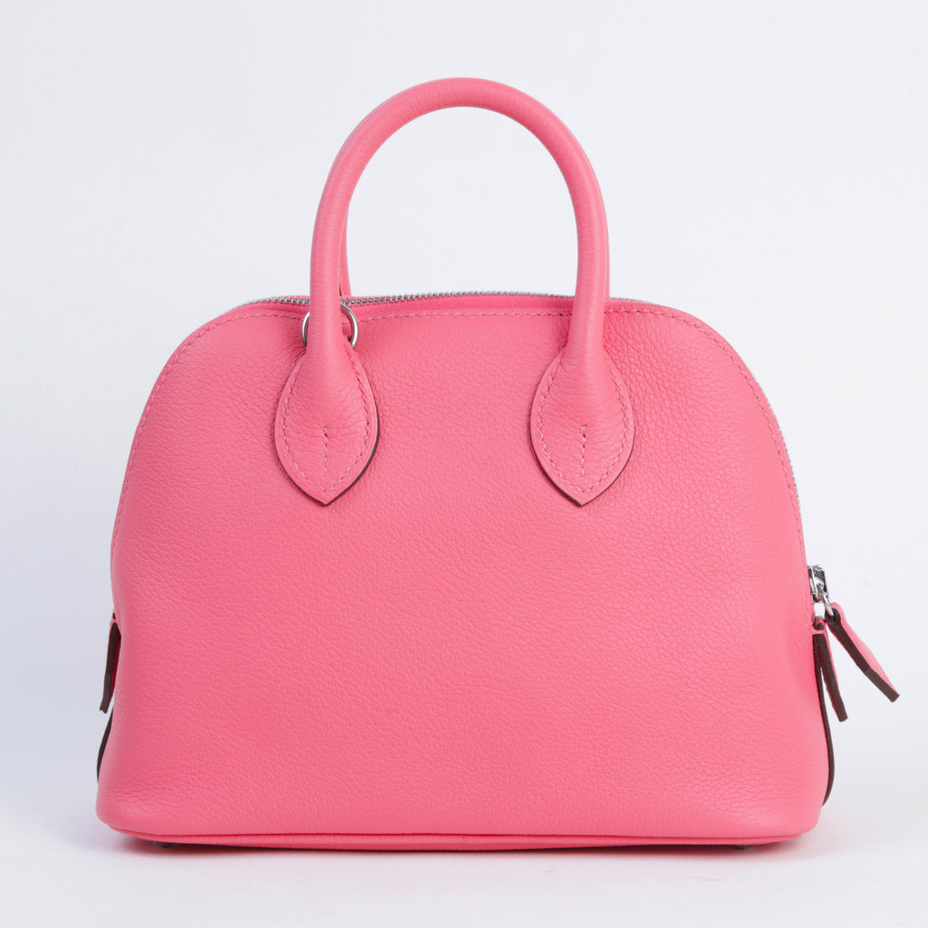 Hermès Mini Bolide Evercolor Rose Azalee PHW