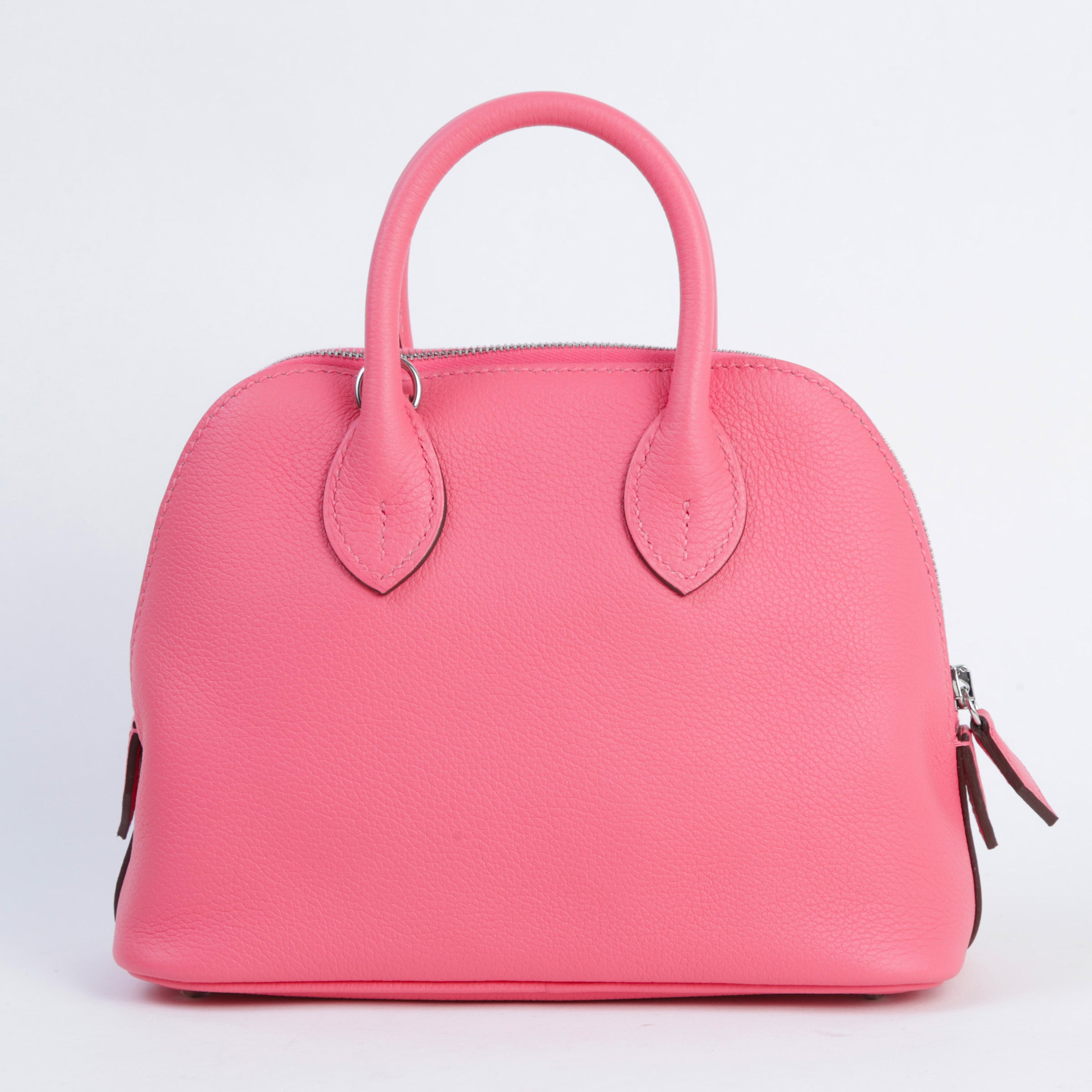 Hermès Mini Bolide Evercolor Rose Azalee PHW