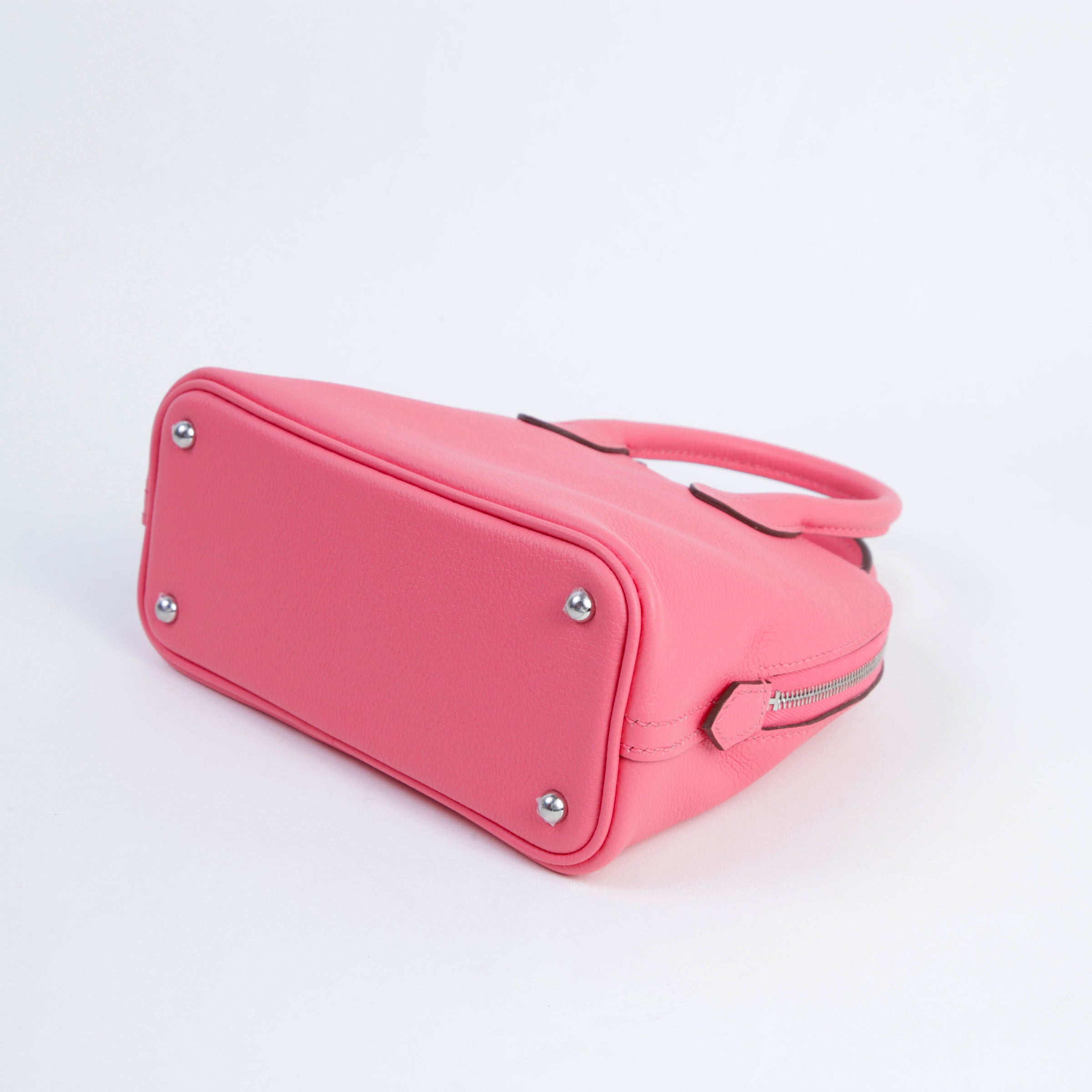 Hermès Mini Bolide Evercolor Rose Azalee PHW