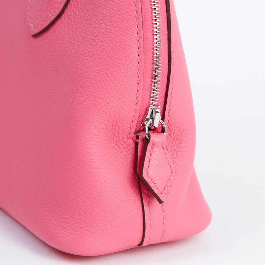 Hermès Mini Bolide Evercolor Rose Azalee PHW