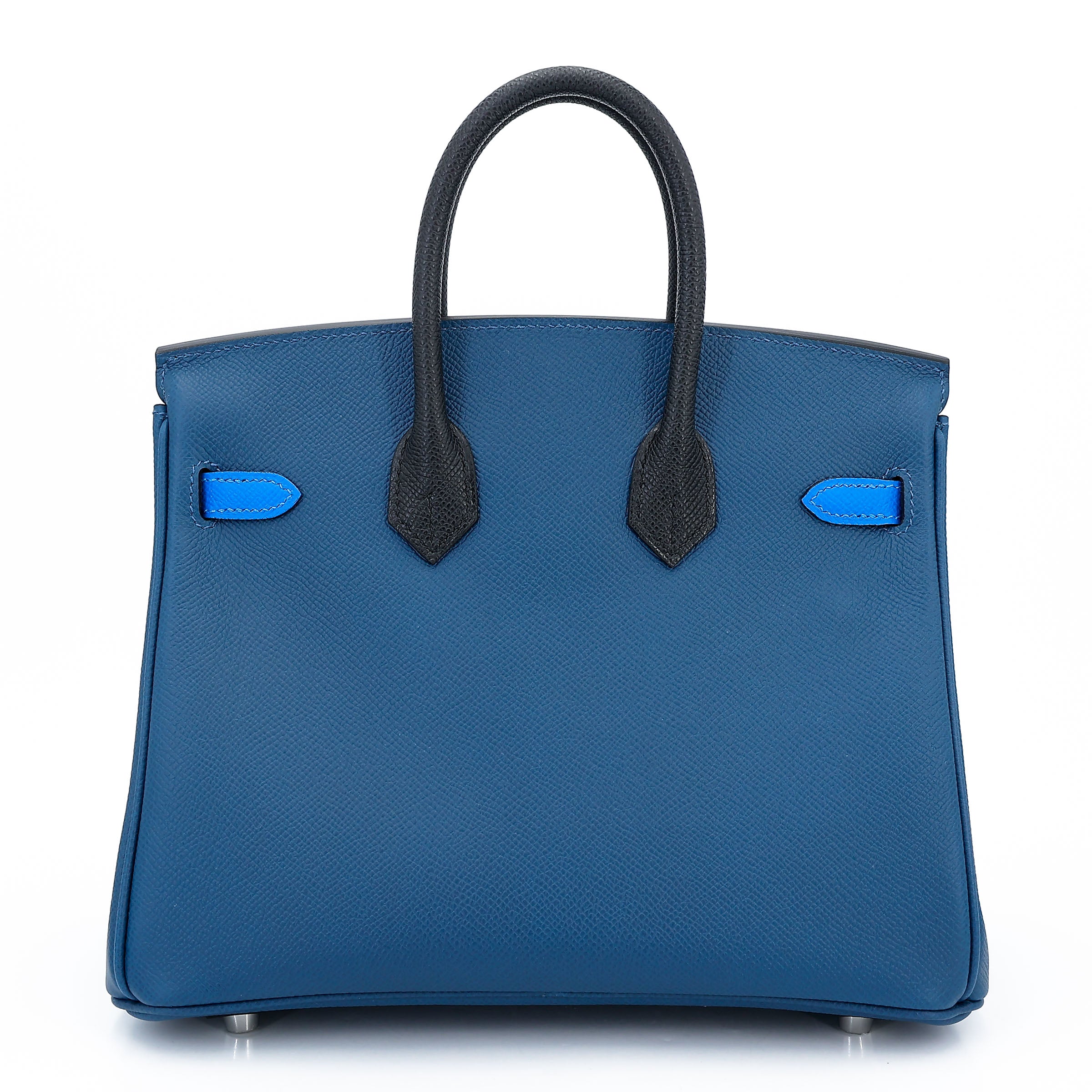 Hermès Birkin 25 Black Deep Blue Bleu Hydra PHW