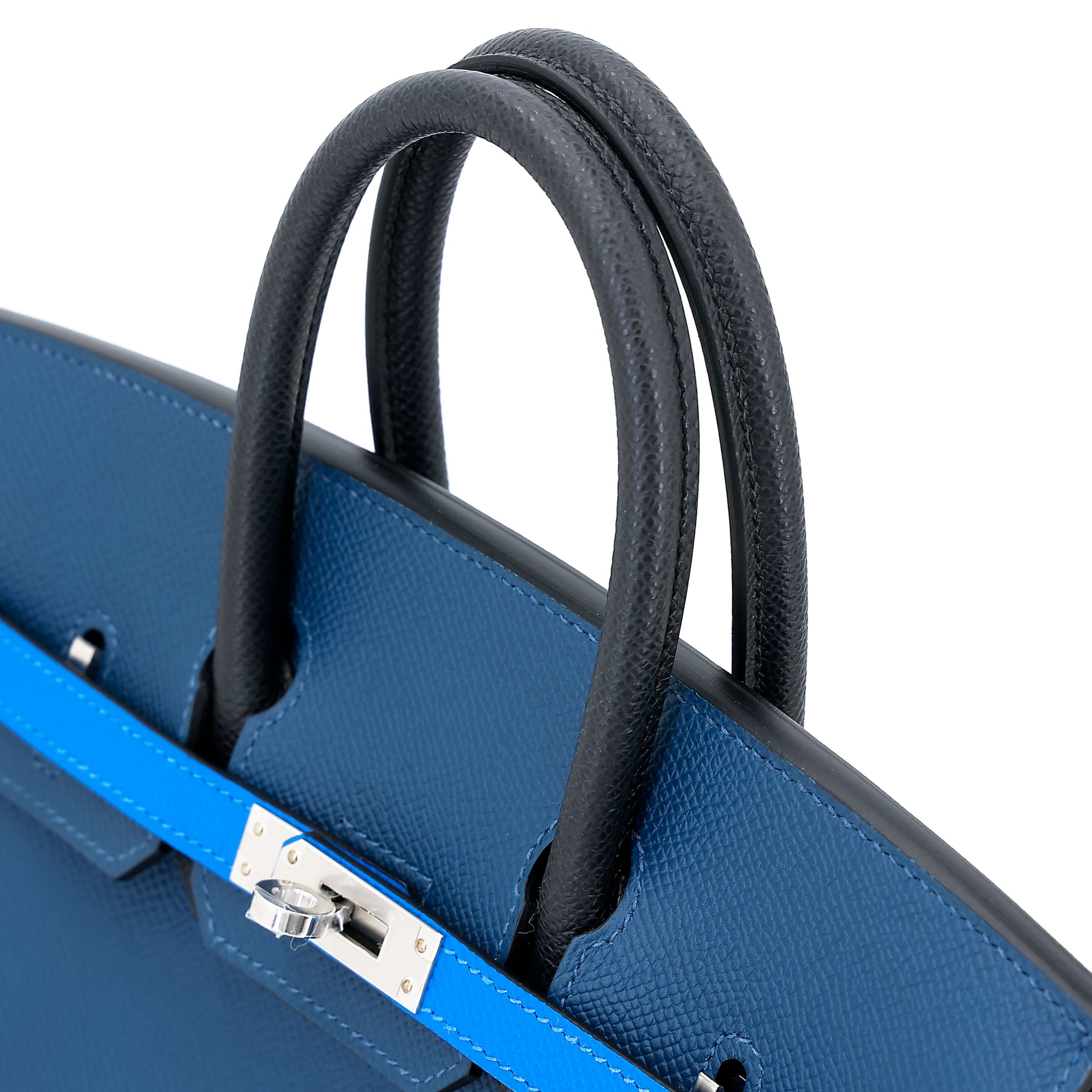 Hermès Birkin 25 Black Deep Blue Bleu Hydra PHW