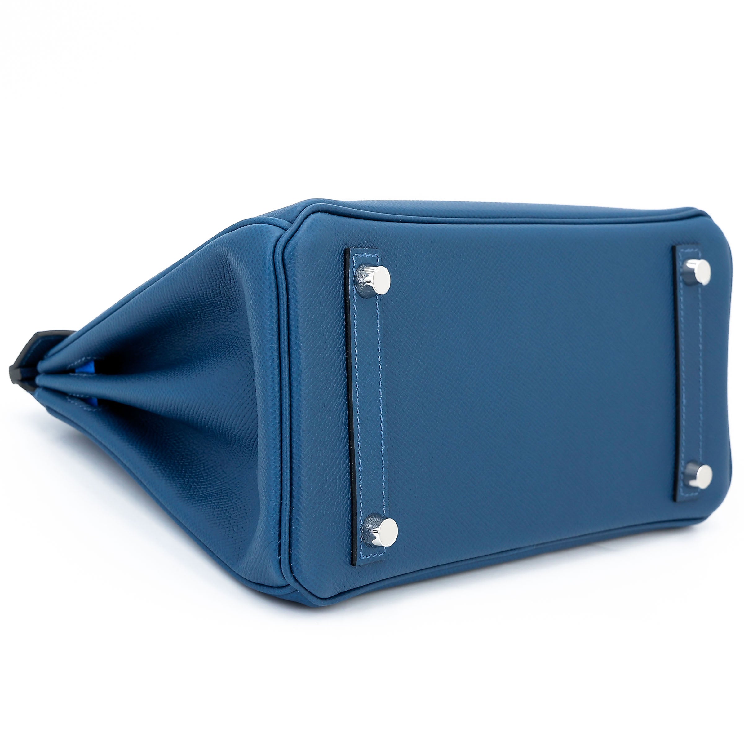 Hermès Birkin 25 Black Deep Blue Bleu Hydra PHW