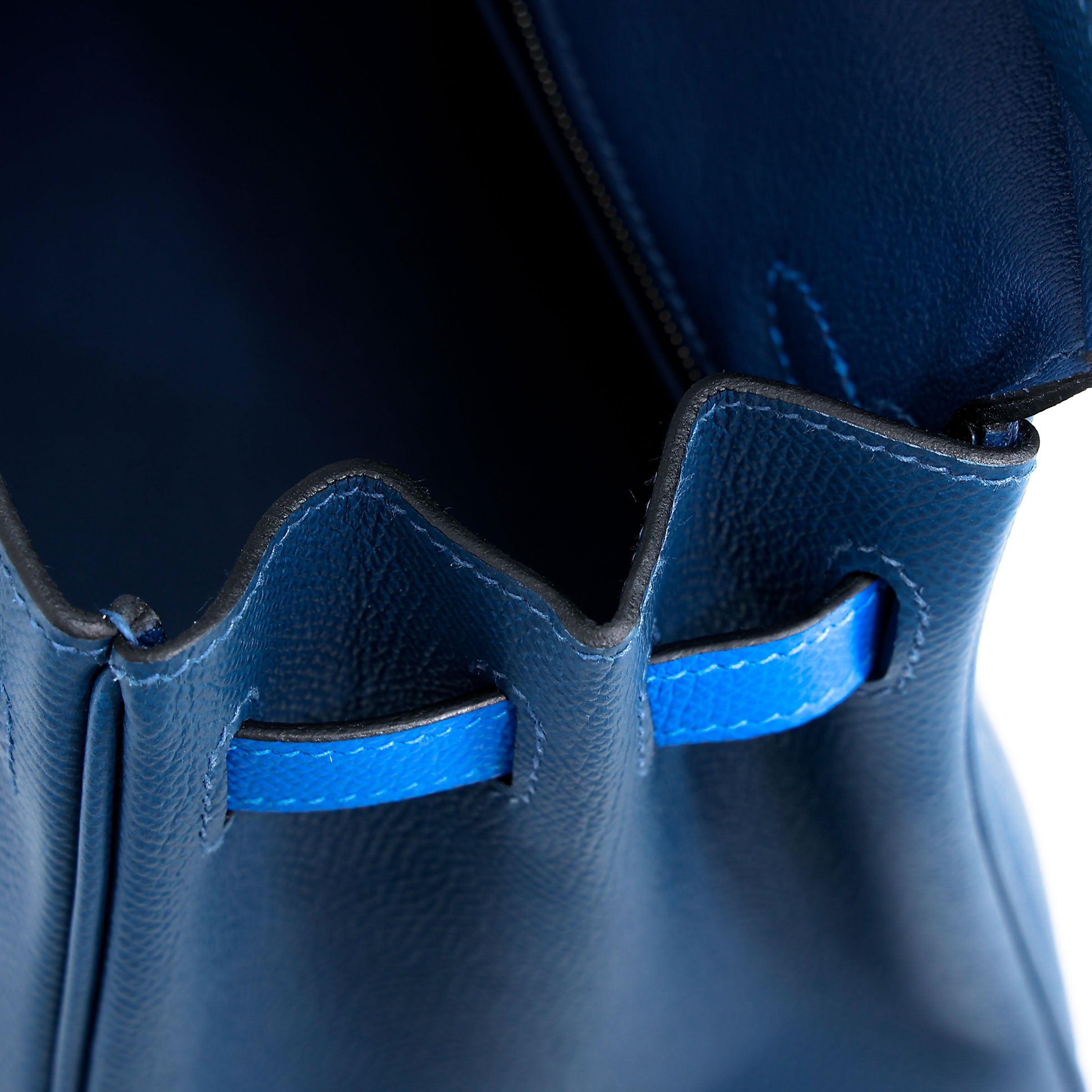 Hermès Birkin 25 Black Deep Blue Bleu Hydra PHW