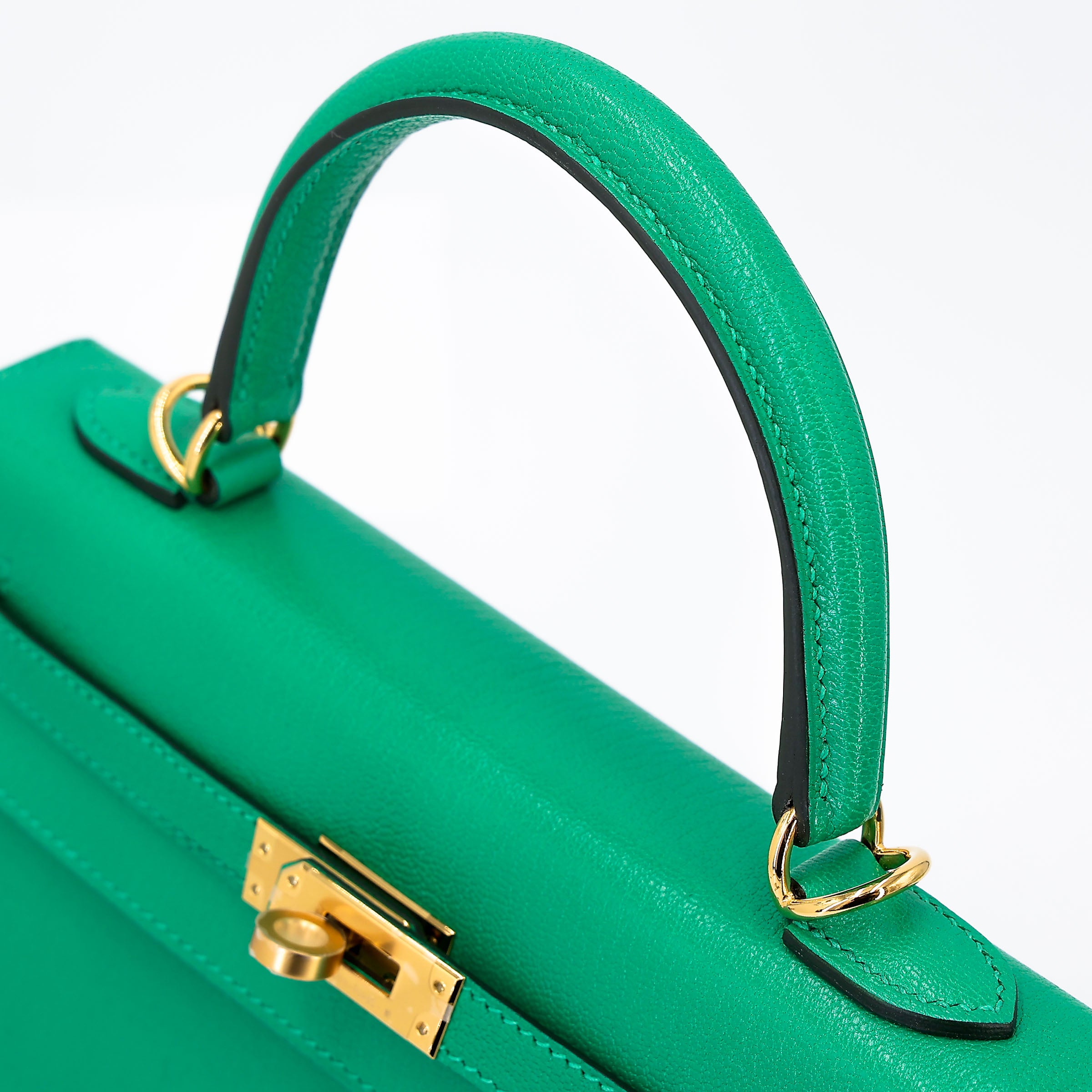Hermès Kelly 25 Sellier Menthe GHW