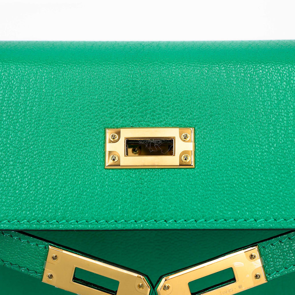 Hermès Kelly 25 Sellier Menthe GHW