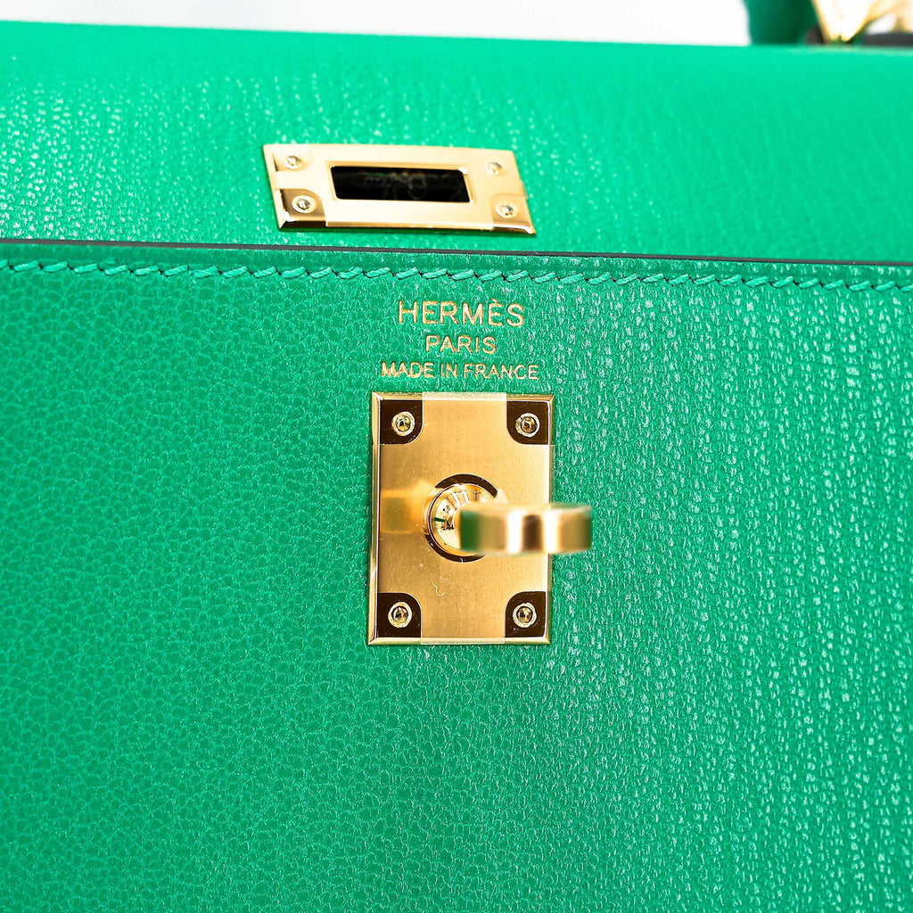 Hermès Kelly 25 Sellier Menthe GHW