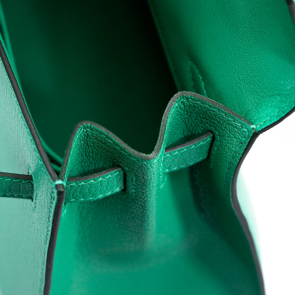 Hermès Kelly 25 Sellier Menthe GHW