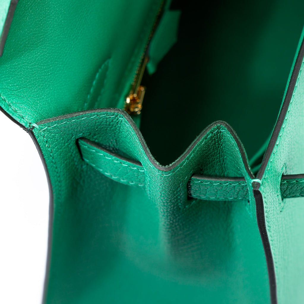 Hermès Kelly 25 Sellier Menthe GHW
