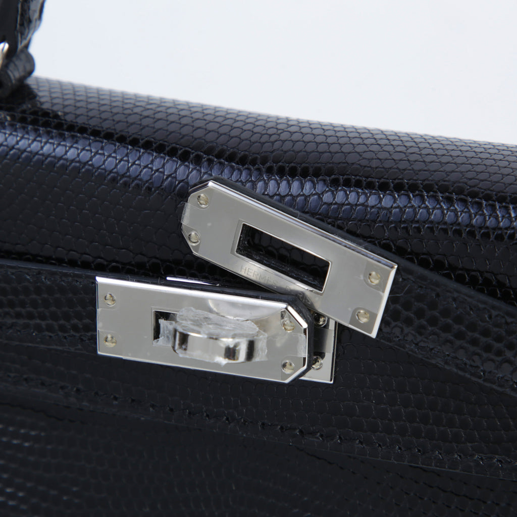 Hermès Mini Kelly II Lizard Black PHW