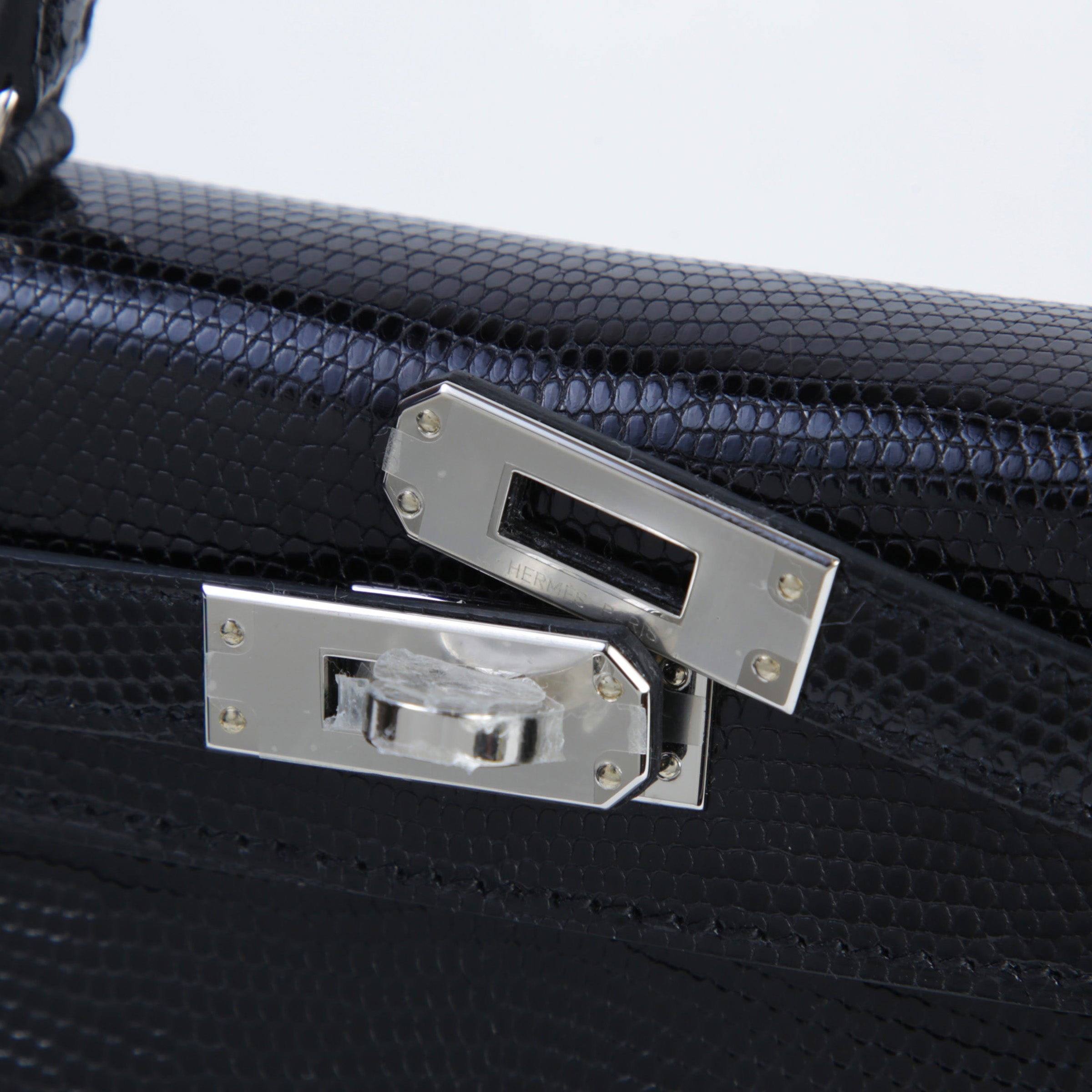 Hermès Mini Kelly II Lizard Black PHW