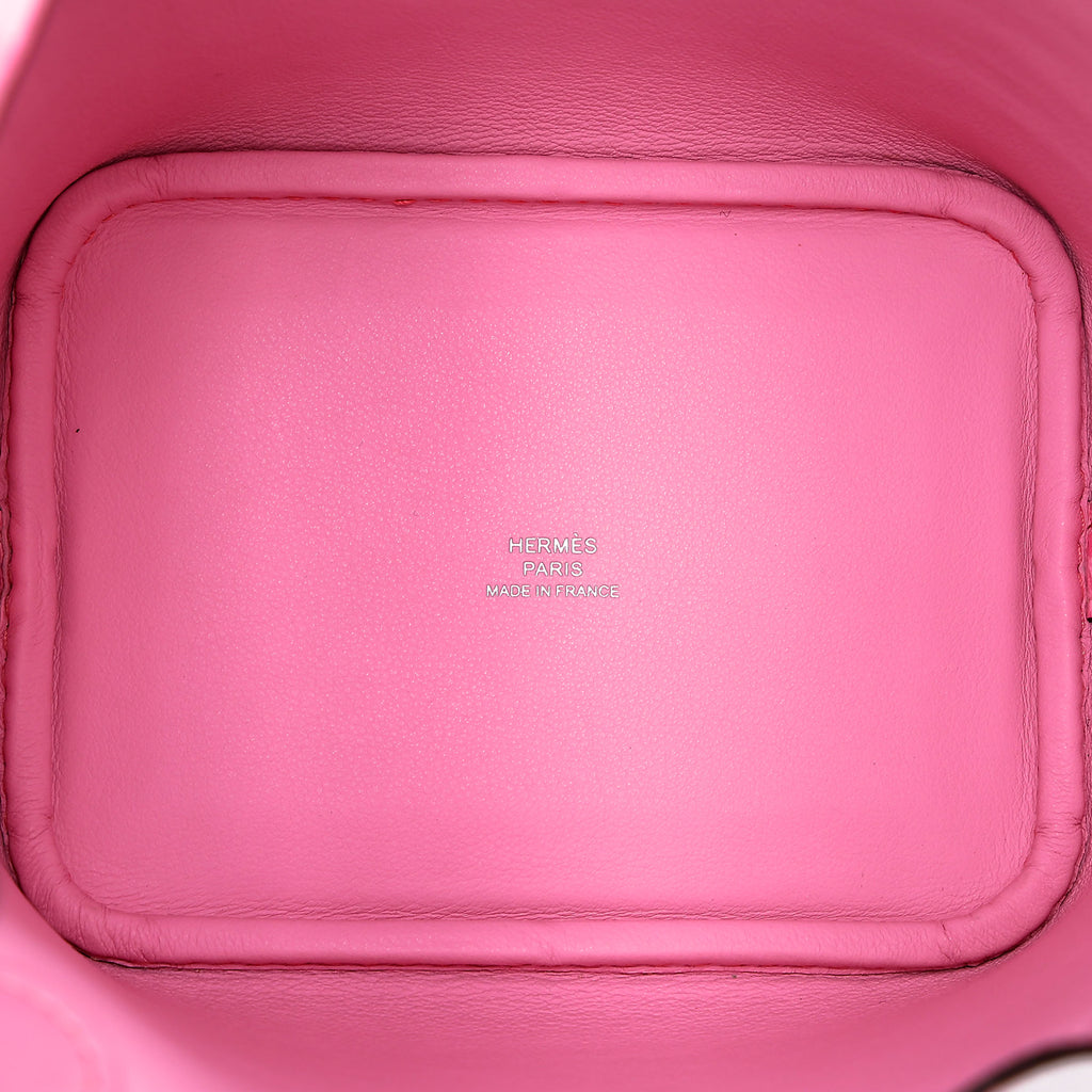 Hermès Picotin Lock Micro 14 Rose Bubblegum Ostrich PHW