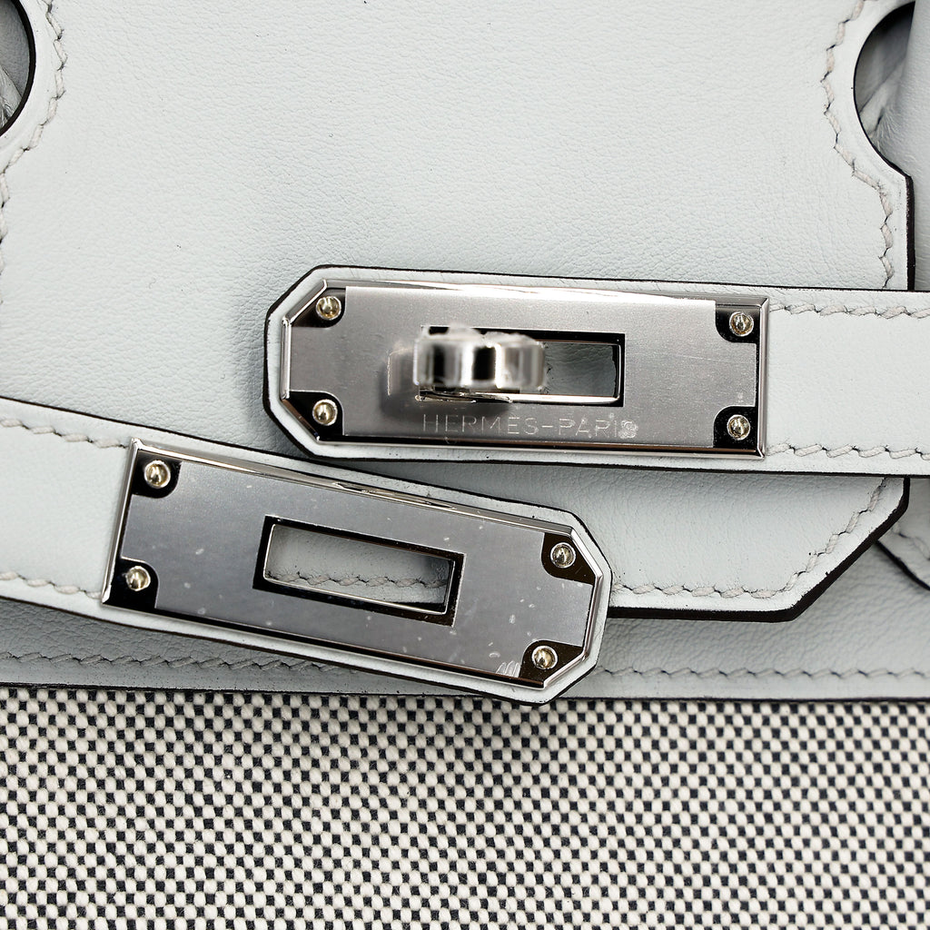 Hermès Birkin 30 Gris Platine Canvas PHW