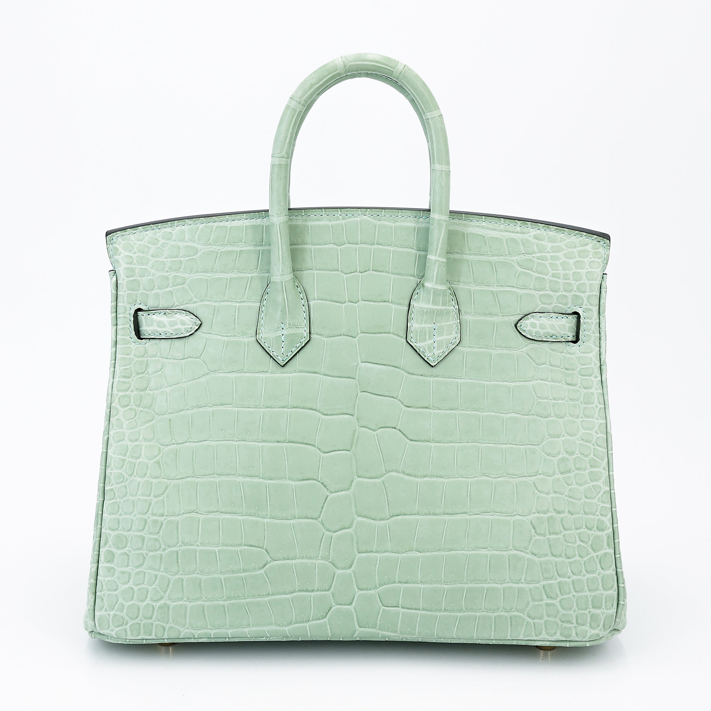 Hermès Birkin 25 Vert D'Eau Matte Porosus Crocodile GHW