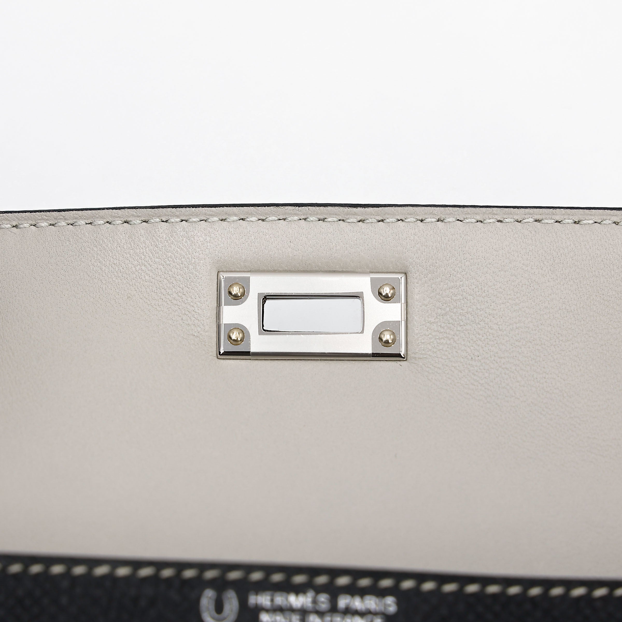 Hermès Special Order Mini Kelly II HSS Noir Gris Perle PHW