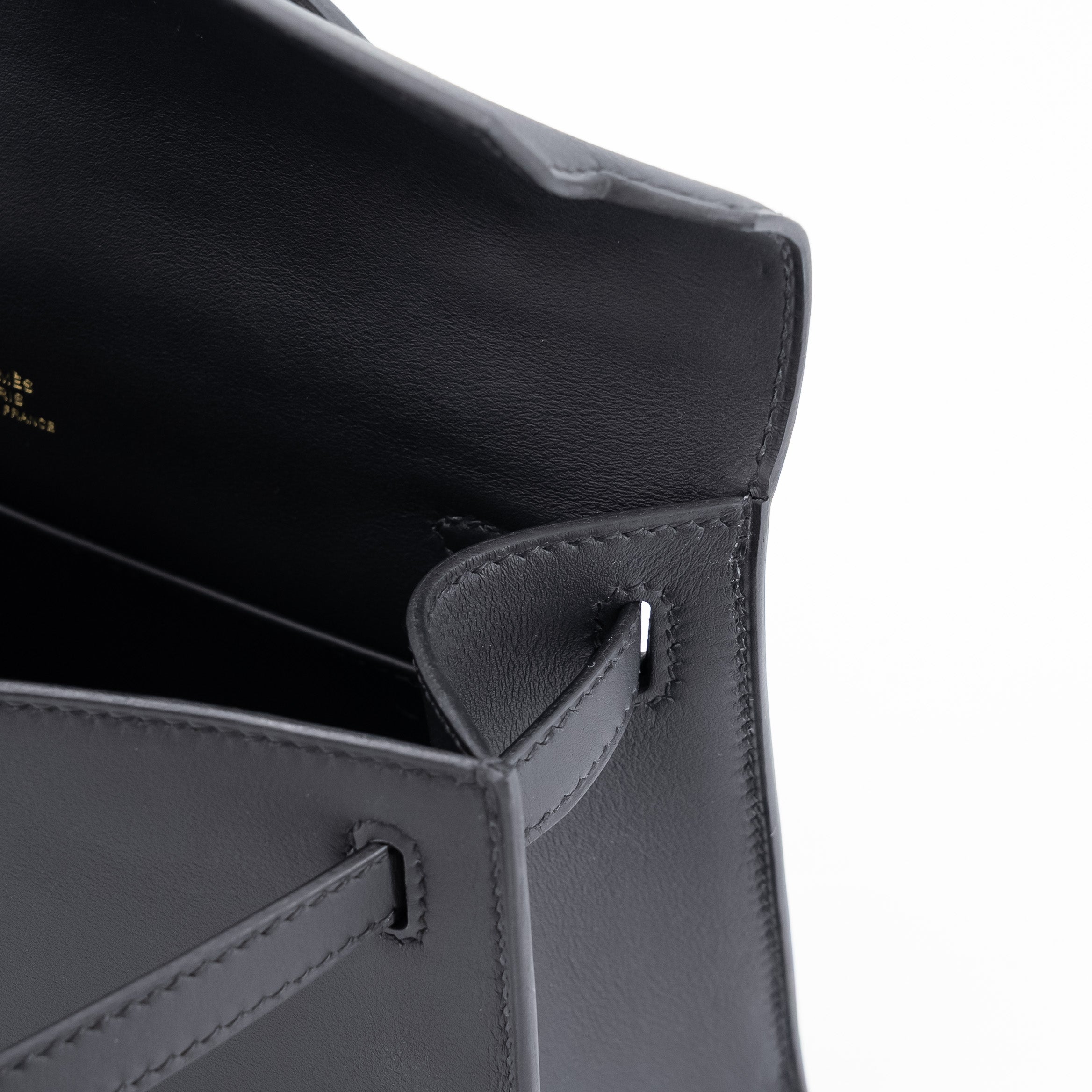 Hermès Kelly Pochette Swift Black GHW
