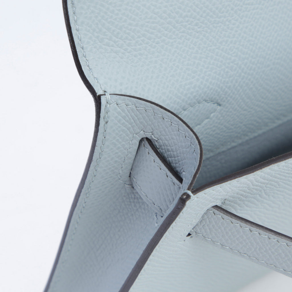 Hermès Kelly Cut Bleu Glacier Epsom PBHW