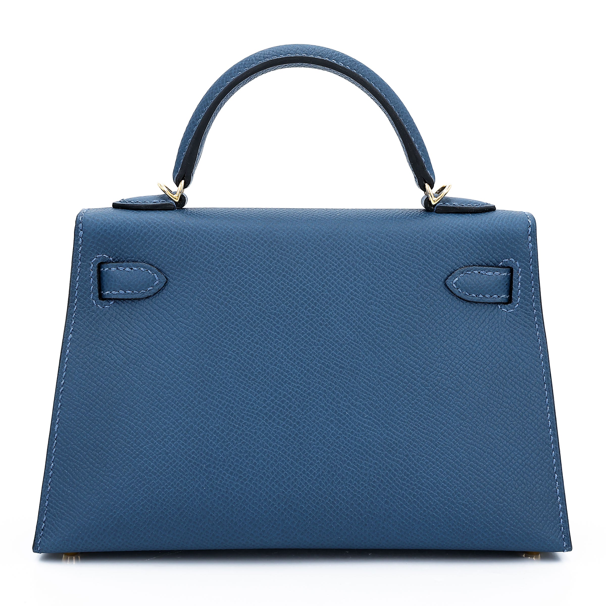 Hermès Mini Kelly II Deep Blue GHW