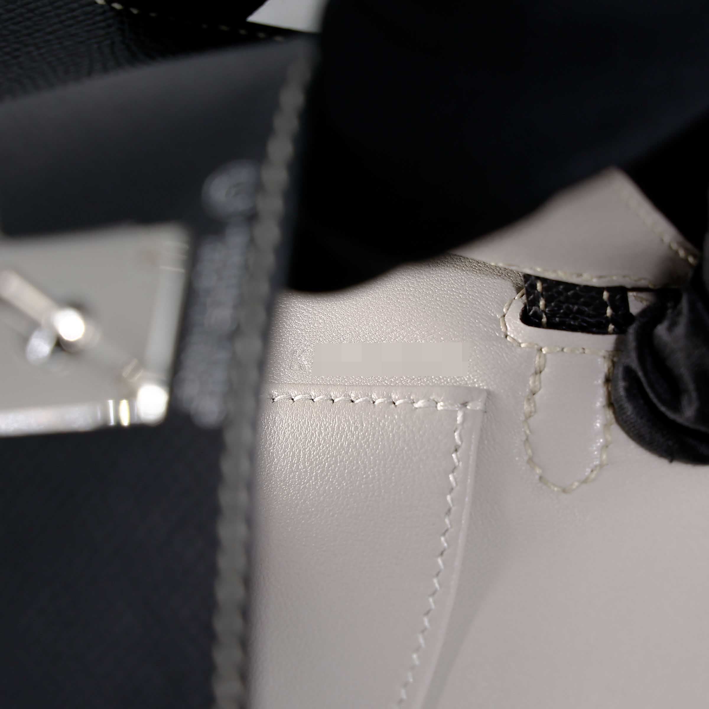 Hermès Special Order Mini Kelly II HSS Noir Gris Perle PHW