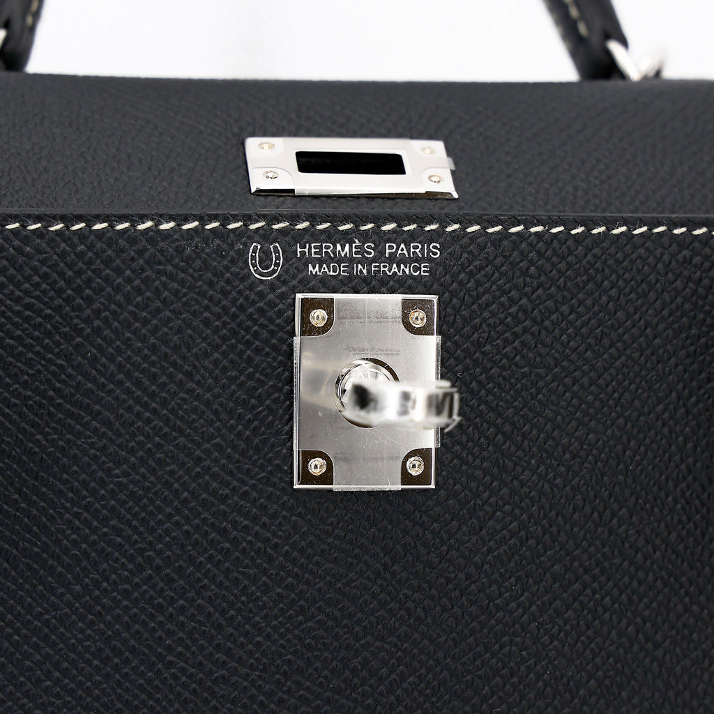 Hermès Special Order Mini Kelly II HSS Noir Gris Perle PHW