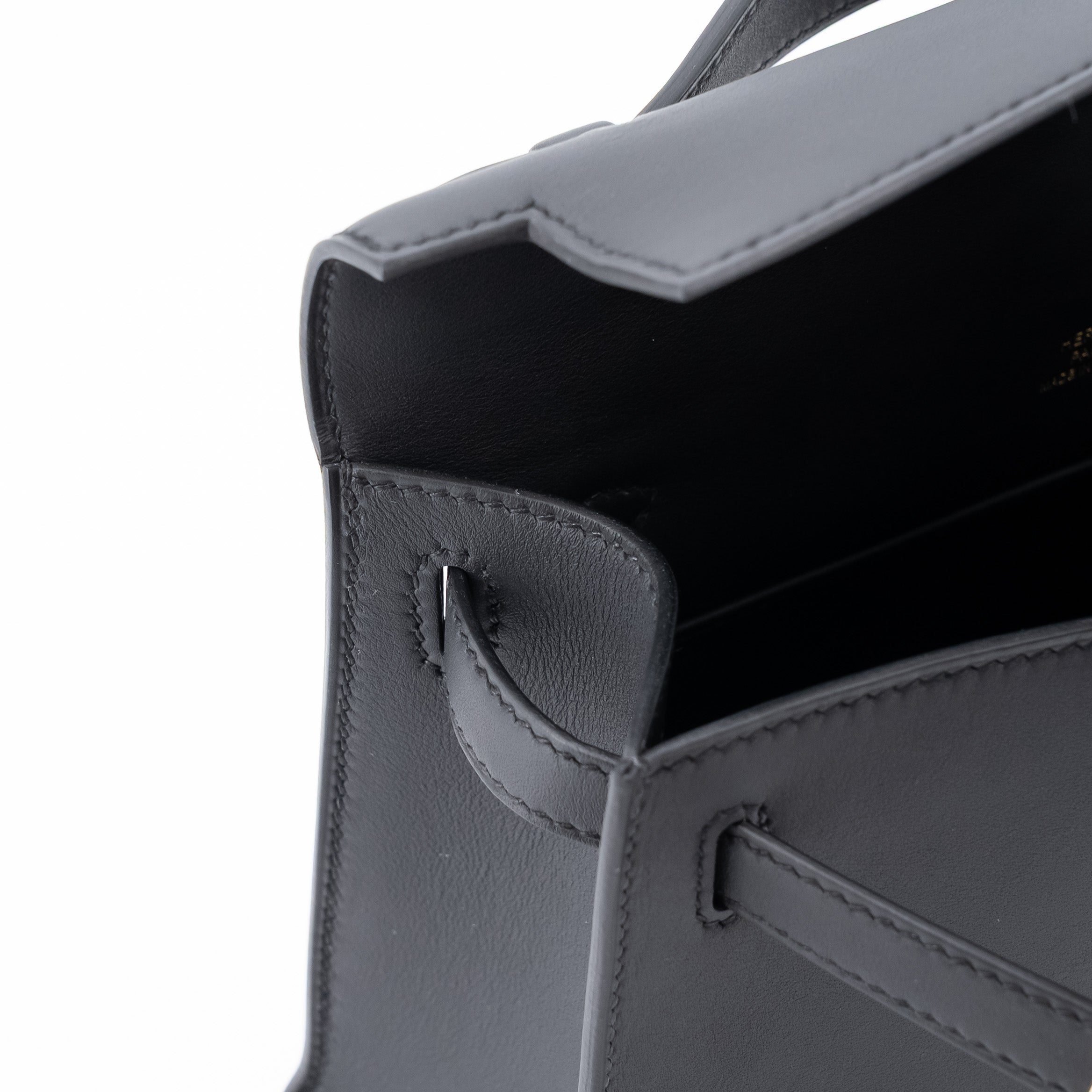 Hermès Kelly Pochette Swift Black GHW
