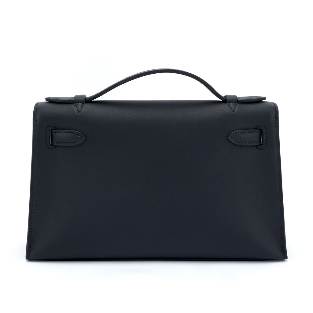 Hermès Kelly Pochette Swift Black PHW