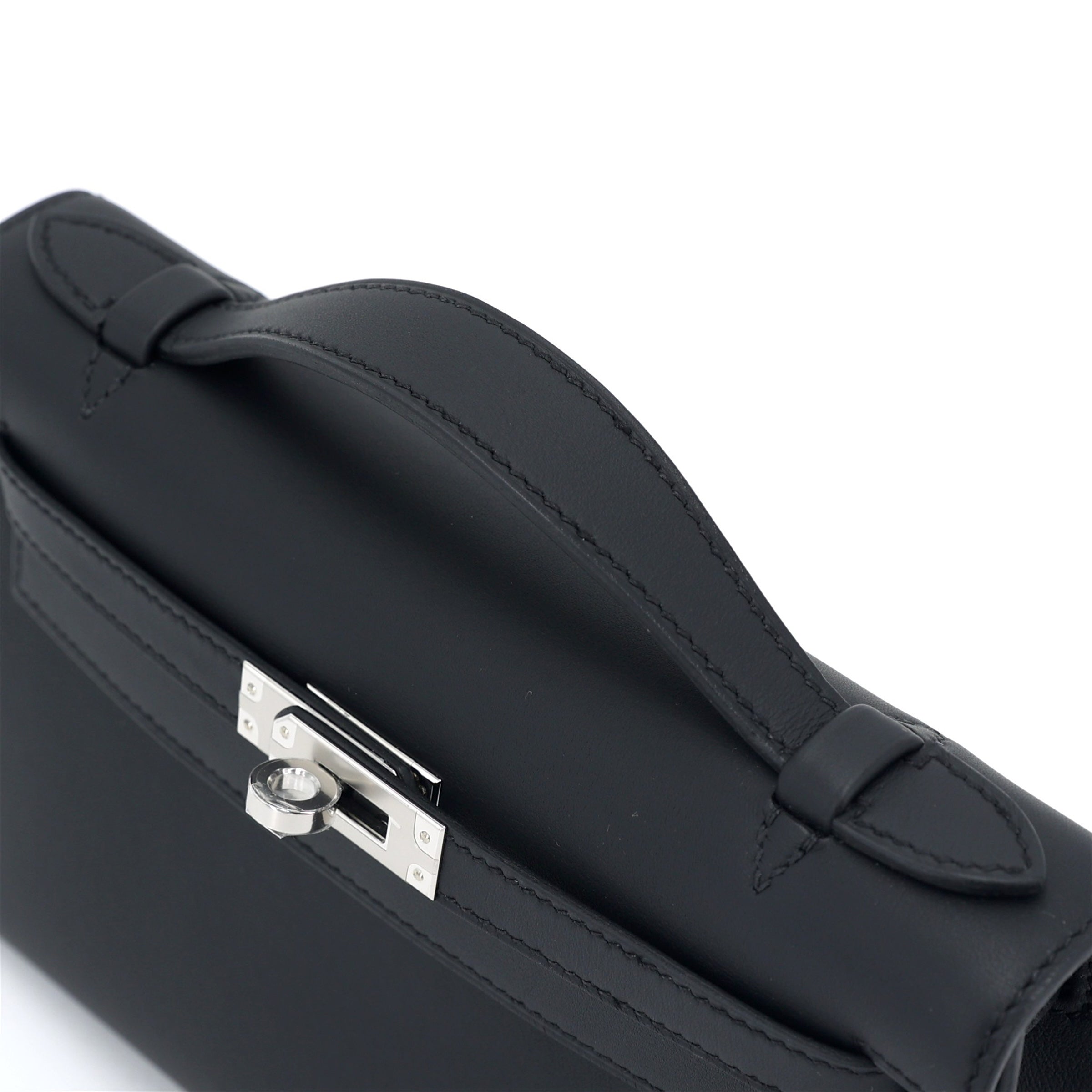 Hermès Kelly Pochette Swift Black PHW