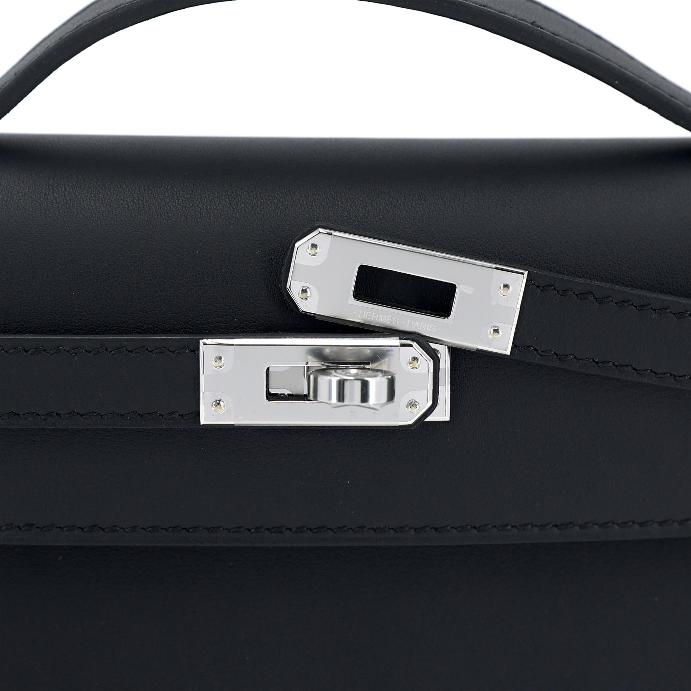 Hermès Kelly Pochette Swift Black PHW