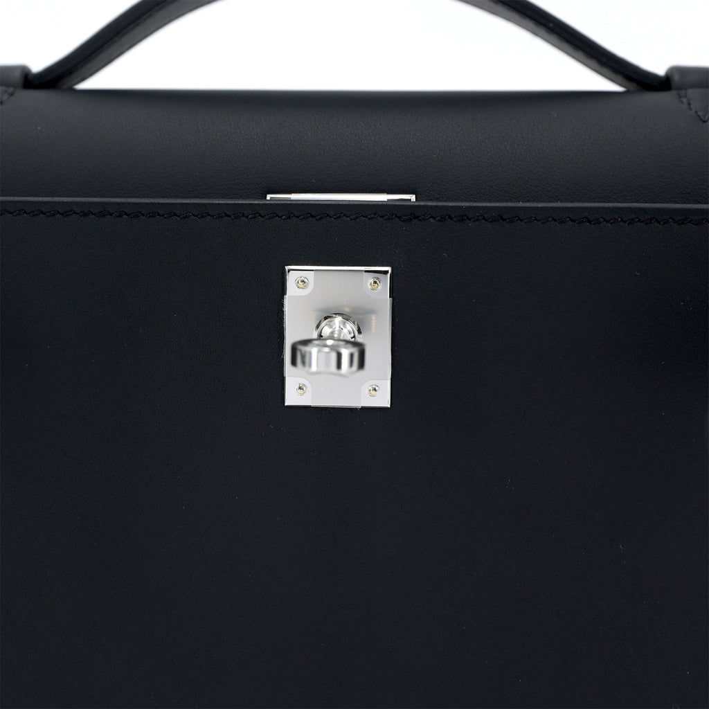 Hermès Kelly Pochette Swift Black PHW