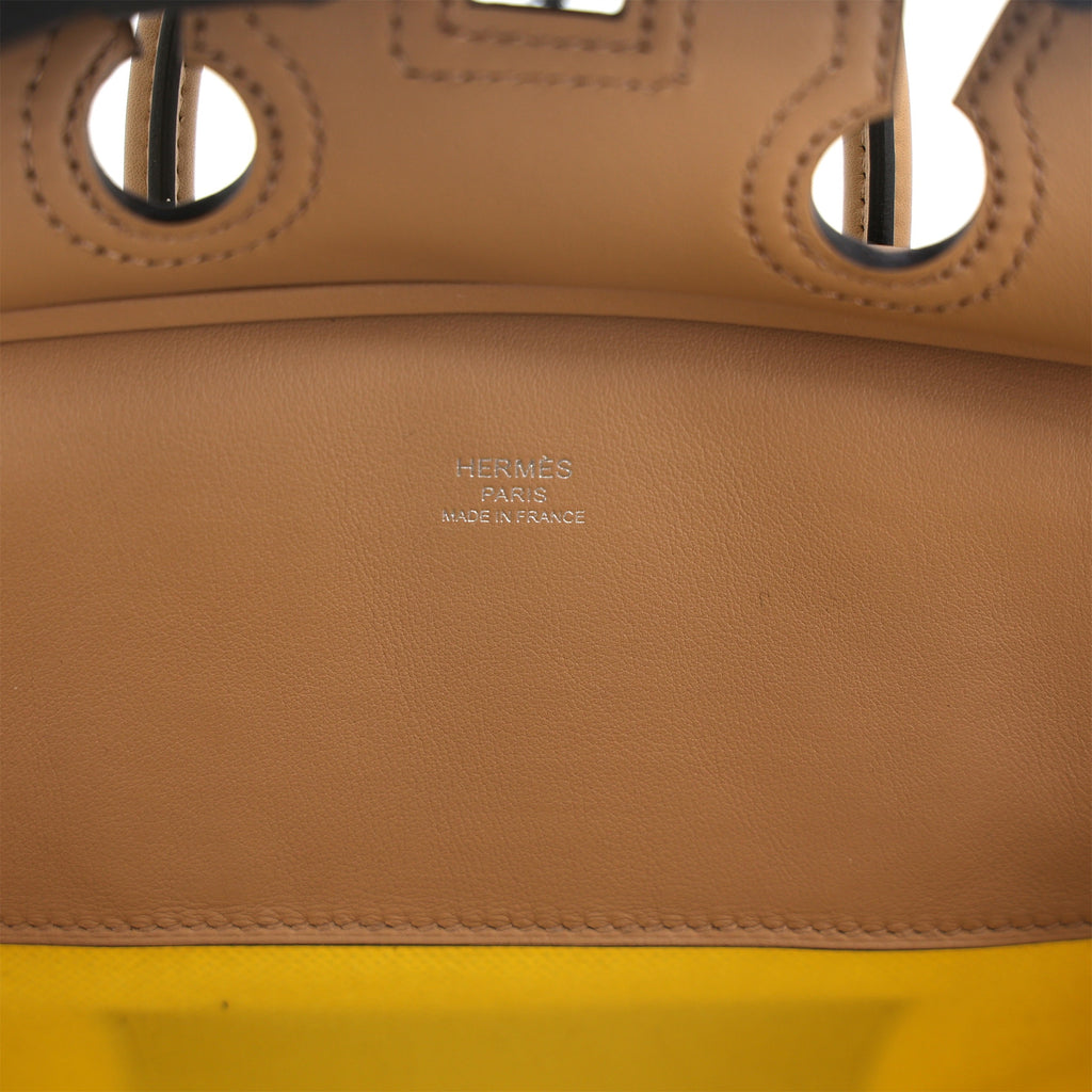 Hermès Birkin Cargo 25 Canvas-Swift Jaune Citron / Chai / Toile Goéland PHW