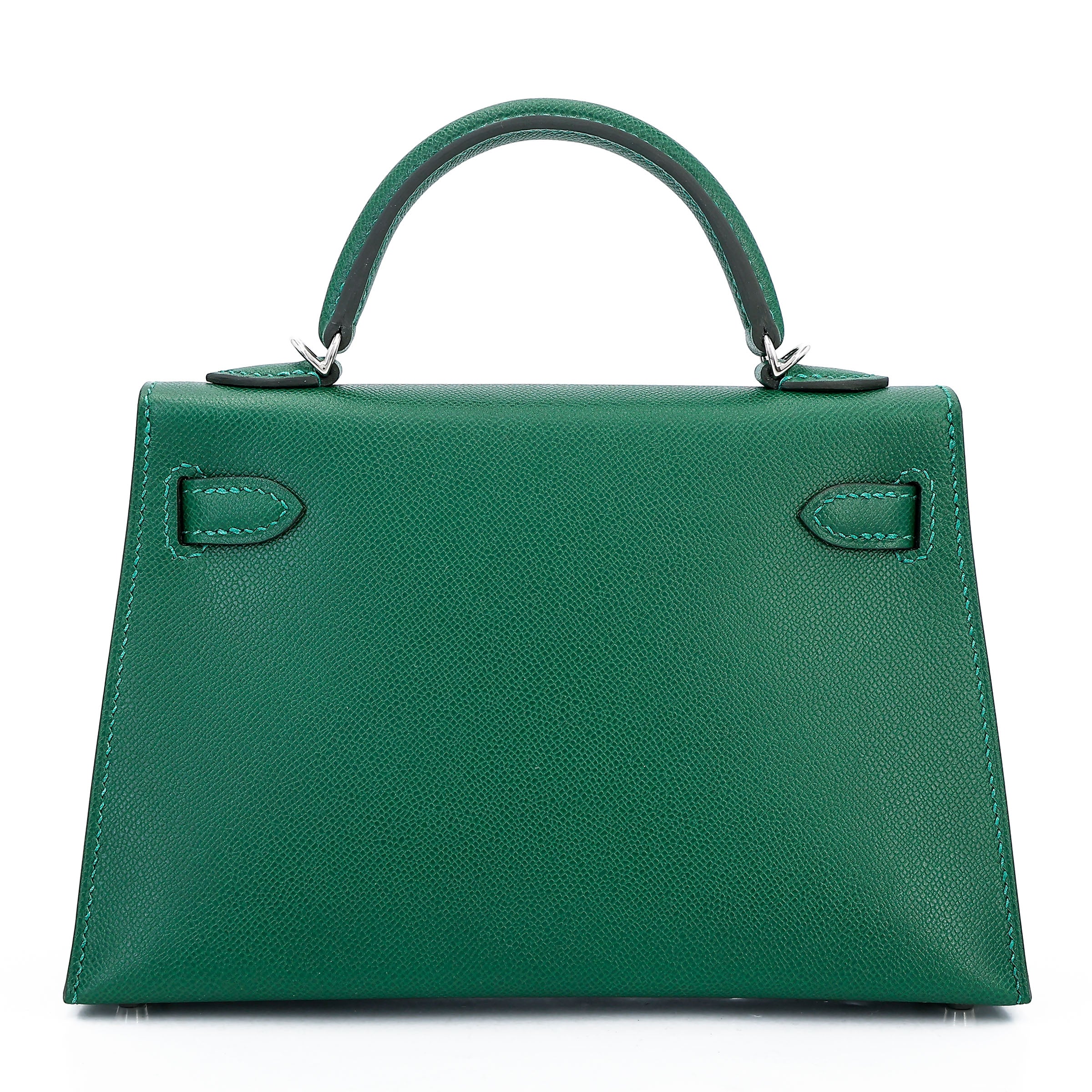 Hermès Mini Kelly ll Vert Moyen Madame PHW