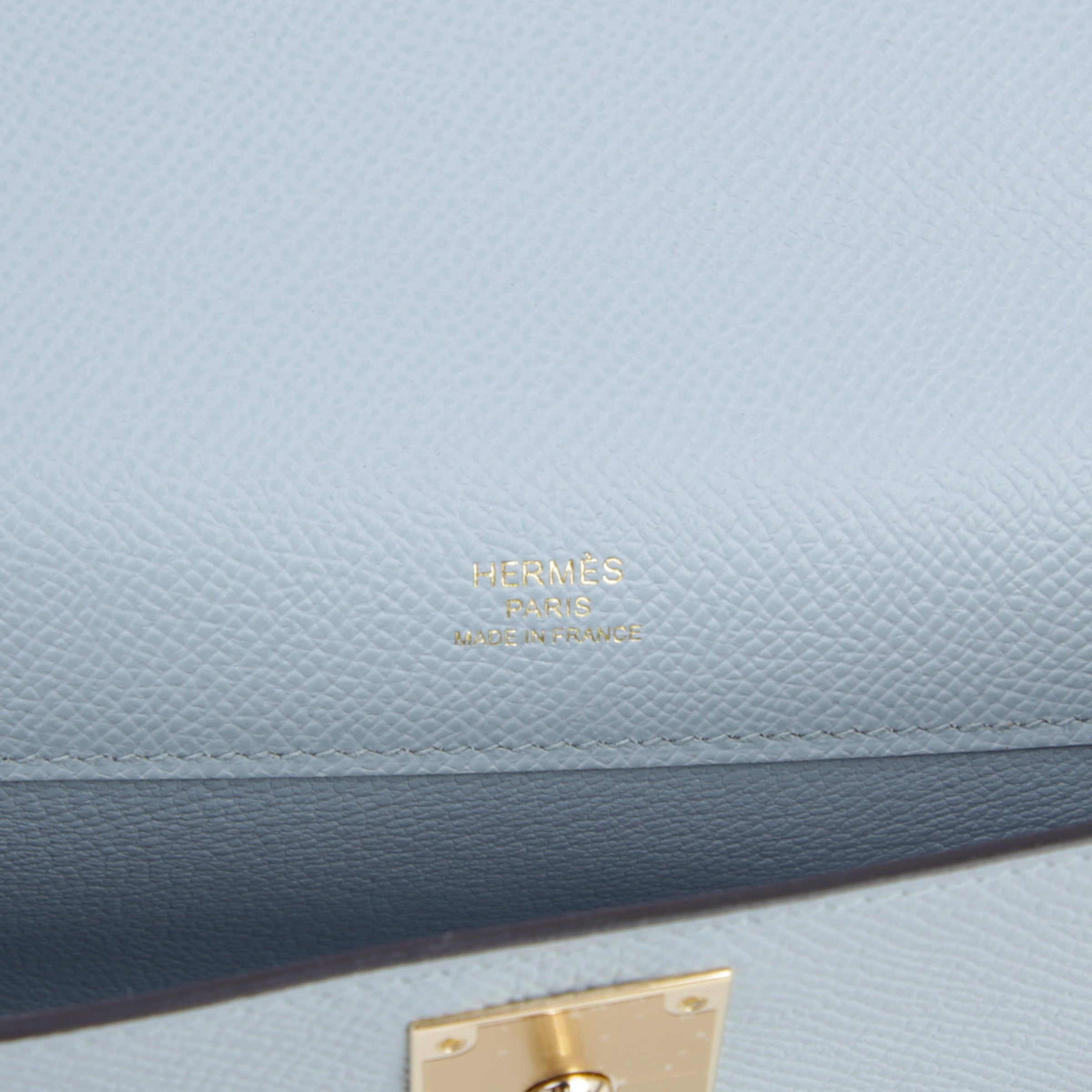 Hermès Kelly Cut Bleu Glacier Epsom PBHW