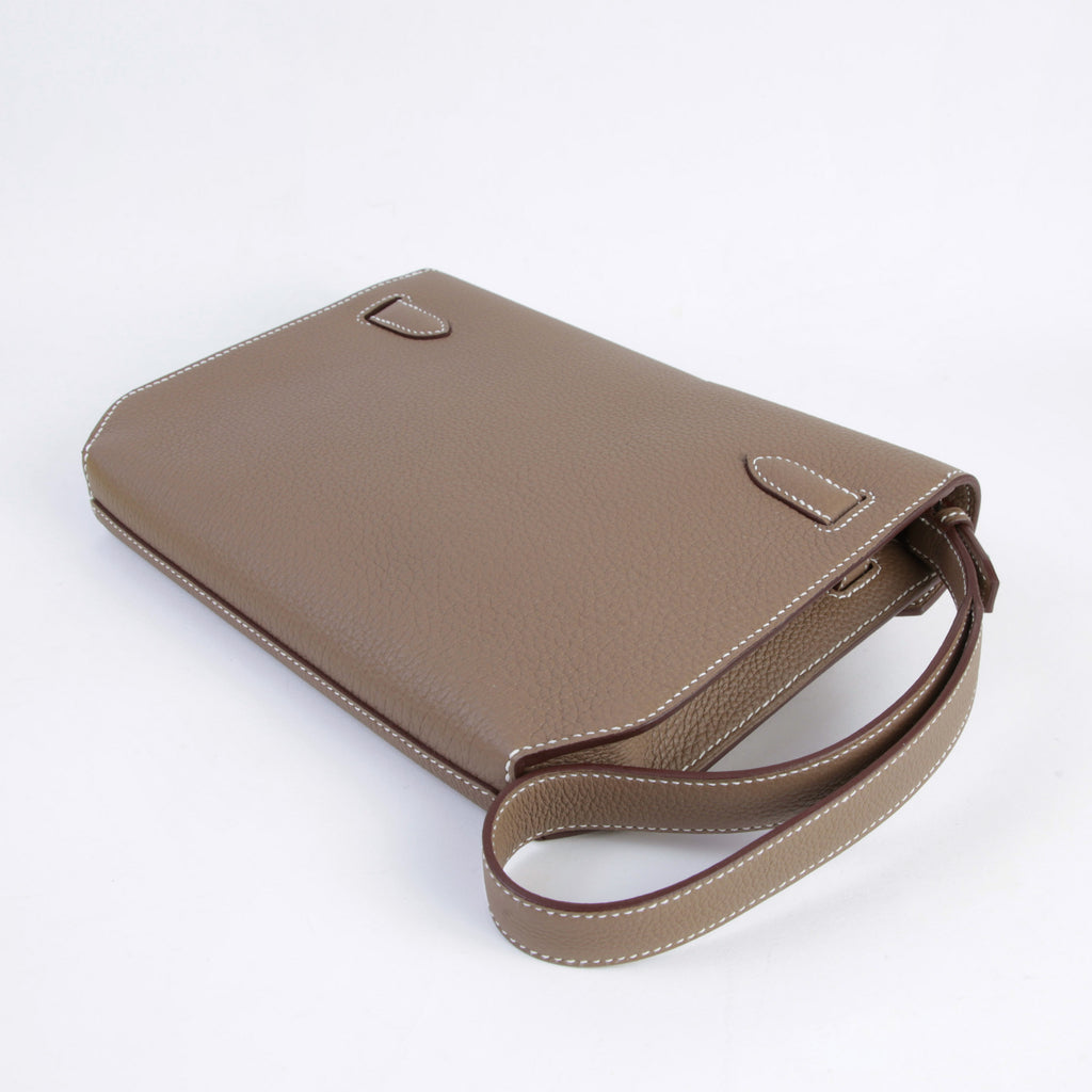 Hermès Kelly Dépêches Etoupe PHW