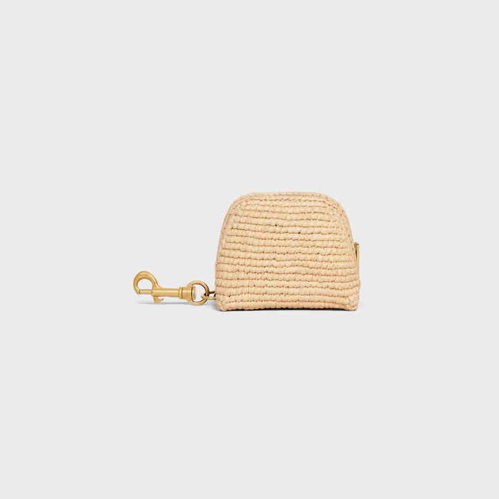 Celine Micro Triomphe Charm in Raffia