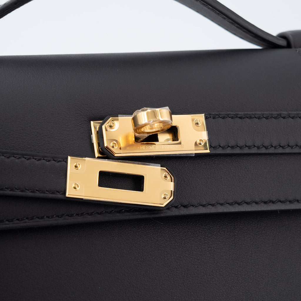 Hermès Kelly Pochette Swift Black GHW