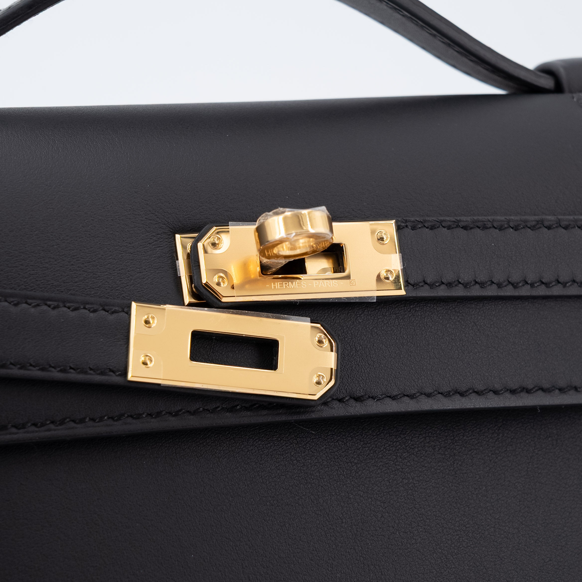 Hermès Kelly Pochette Swift Black GHW