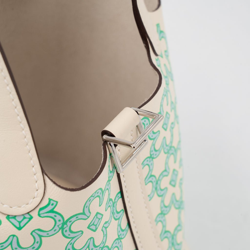 Hermès Picotin Lock Micro 14 Lucky Daisy Vert Fizz Nata PHW