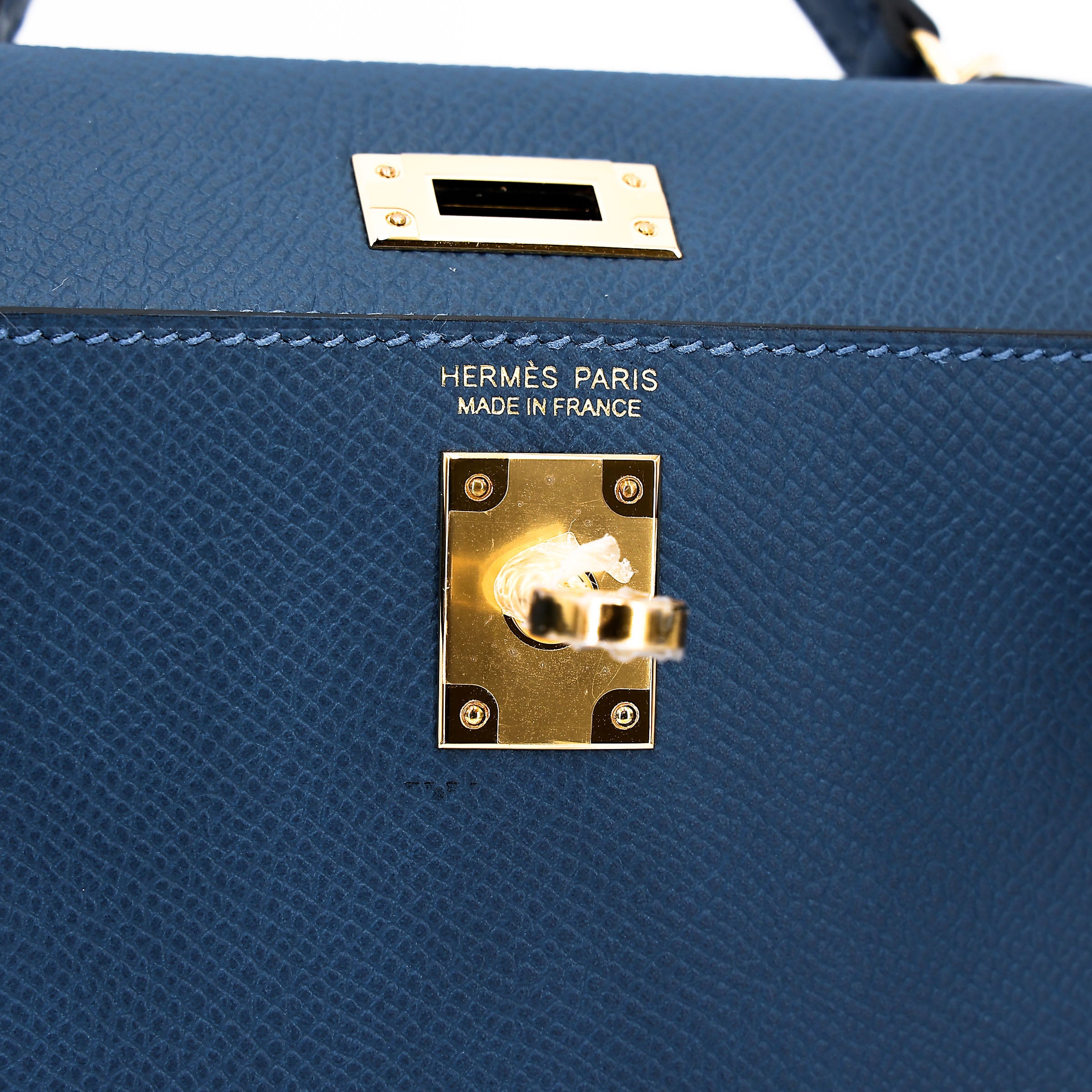 Hermès Mini Kelly II Deep Blue GHW