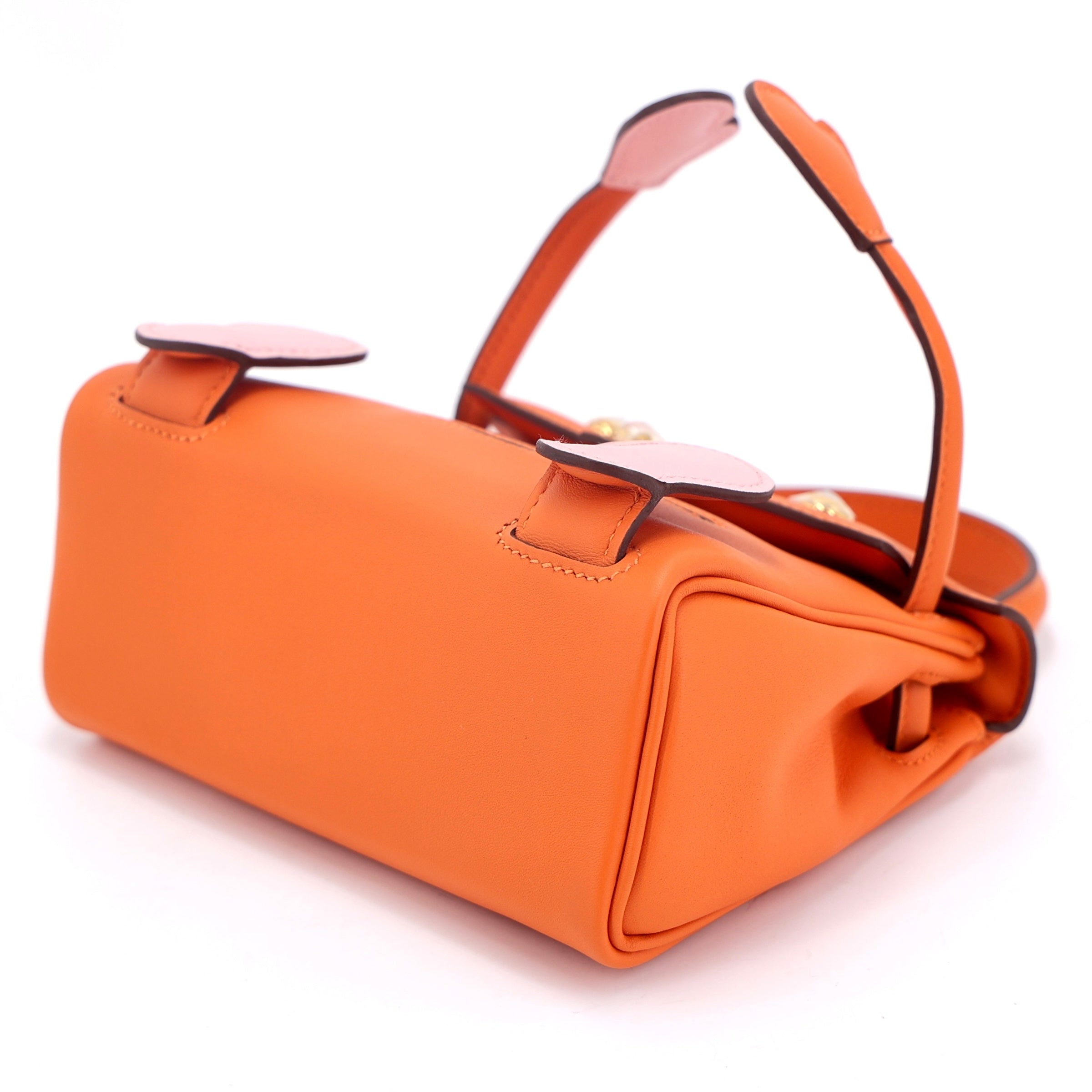 Hermès Kelly Doll Orange Rose Sakura GHW