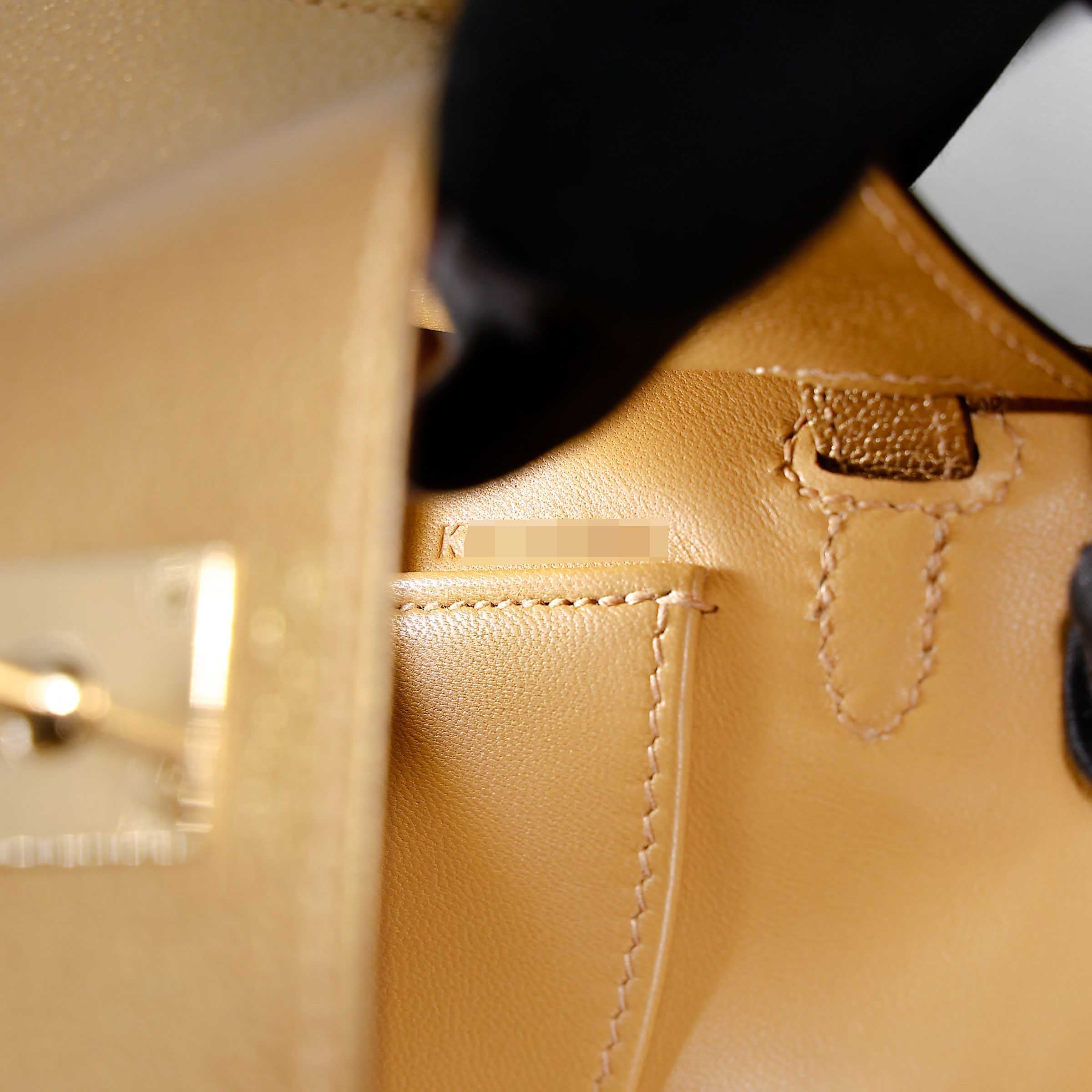 Hermès Min Kelly ll Dore Chèvre GHW