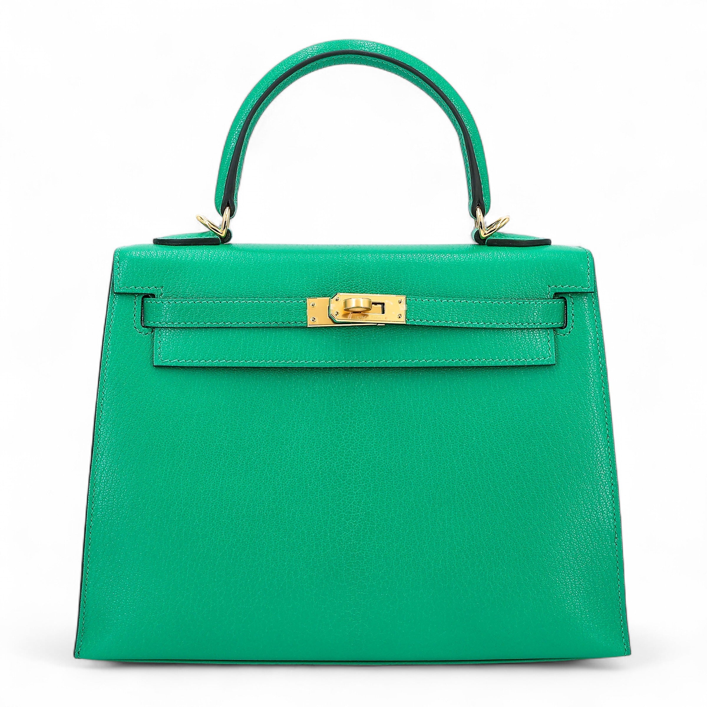 Hermès Kelly 25 Sellier Menthe GHW
