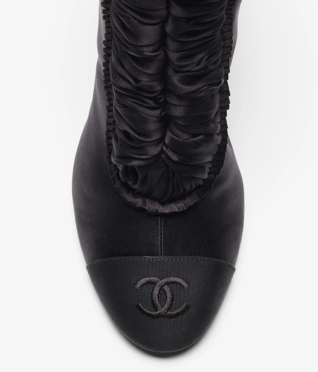 Chanel Ankle boots Silk Satin & Grosgrain