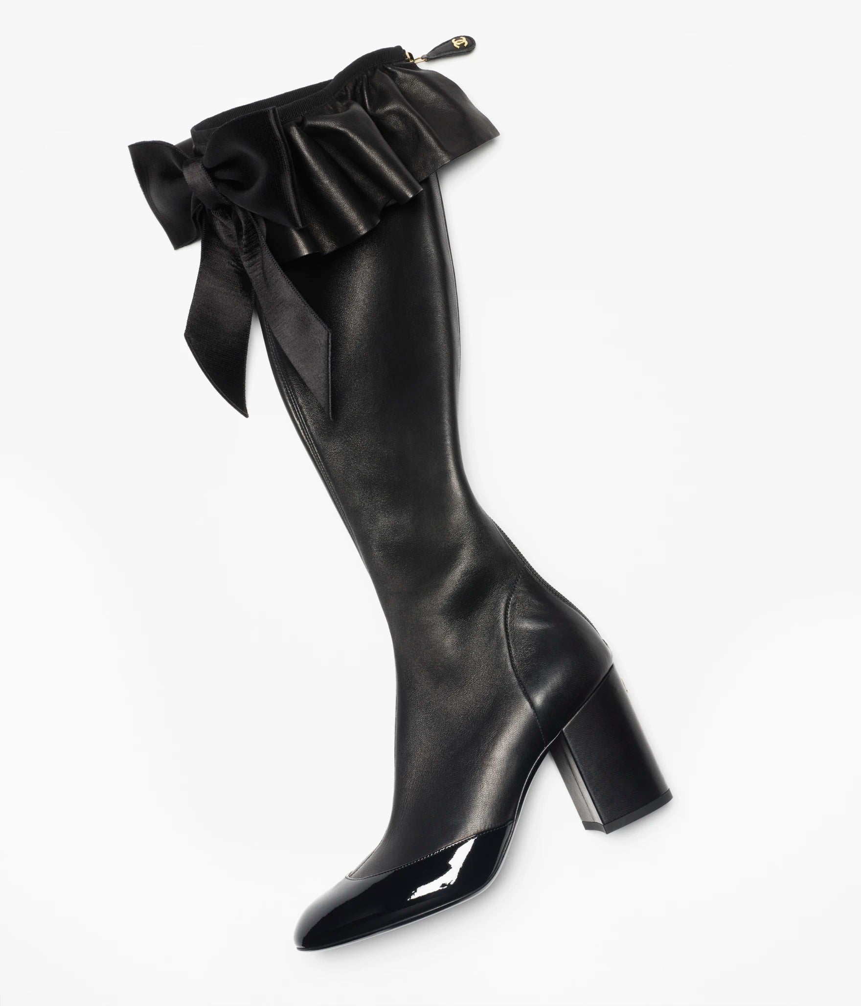 Chanel Boots in Stretch Lambskin and Patent Calfskin