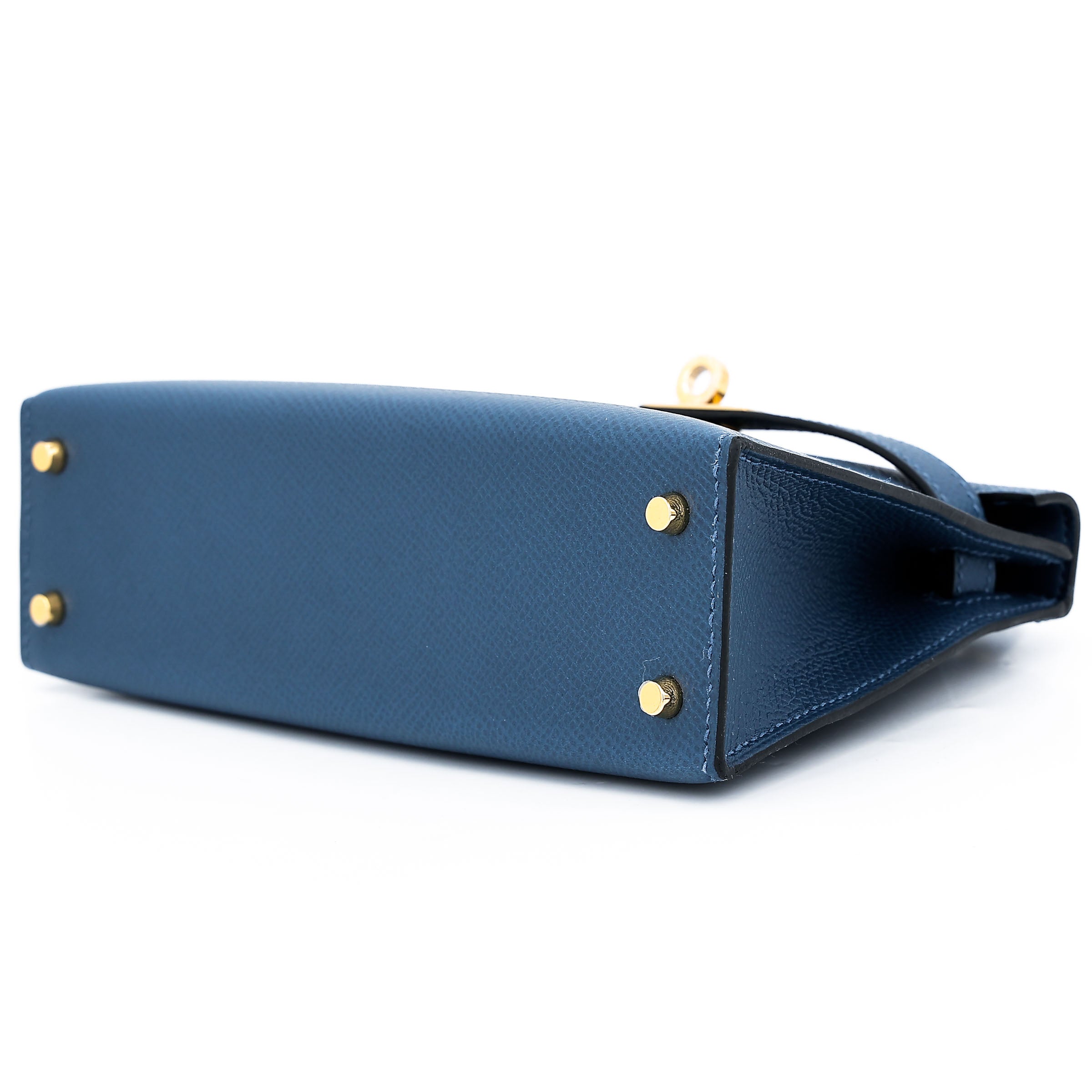 Hermès Mini Kelly II Deep Blue GHW