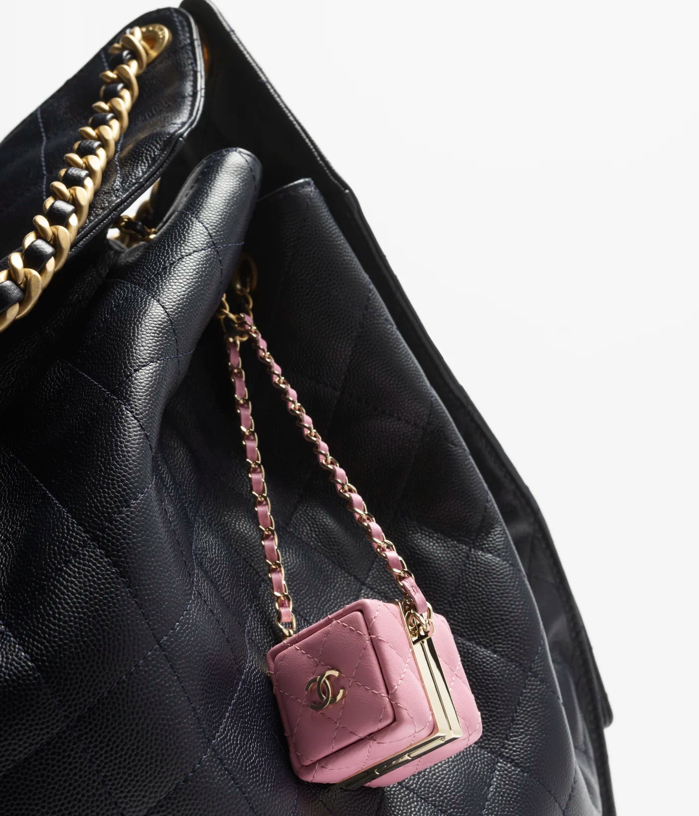 Chanel Mini Lambskin Bag Charm - Pink