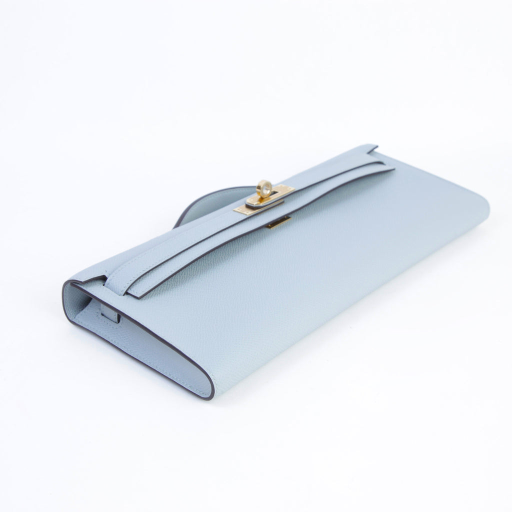 Hermès Kelly Cut Bleu Glacier Epsom PBHW