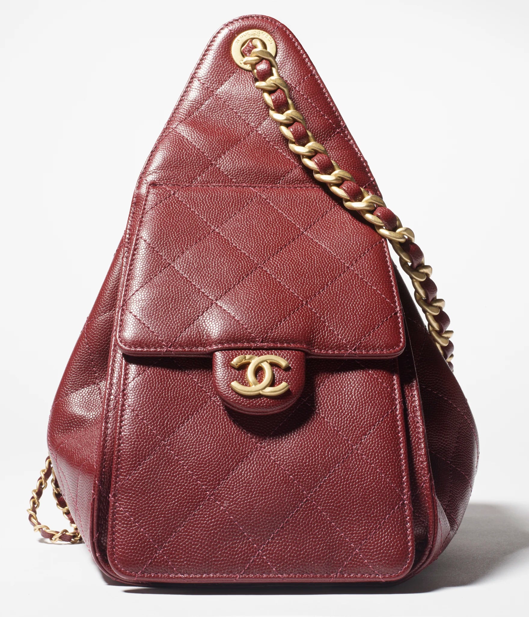 Chanel 25 Leather Handbag Small Burgundy